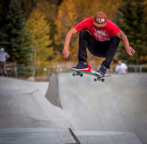 Skater: Andrew Hook - Photo: Chad Otterstrom - Location: Kingdom Skatepark Breckenridge, CO