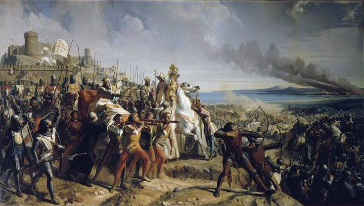 Depiction of Crusaders attacking Jerusalem in 1177. 
