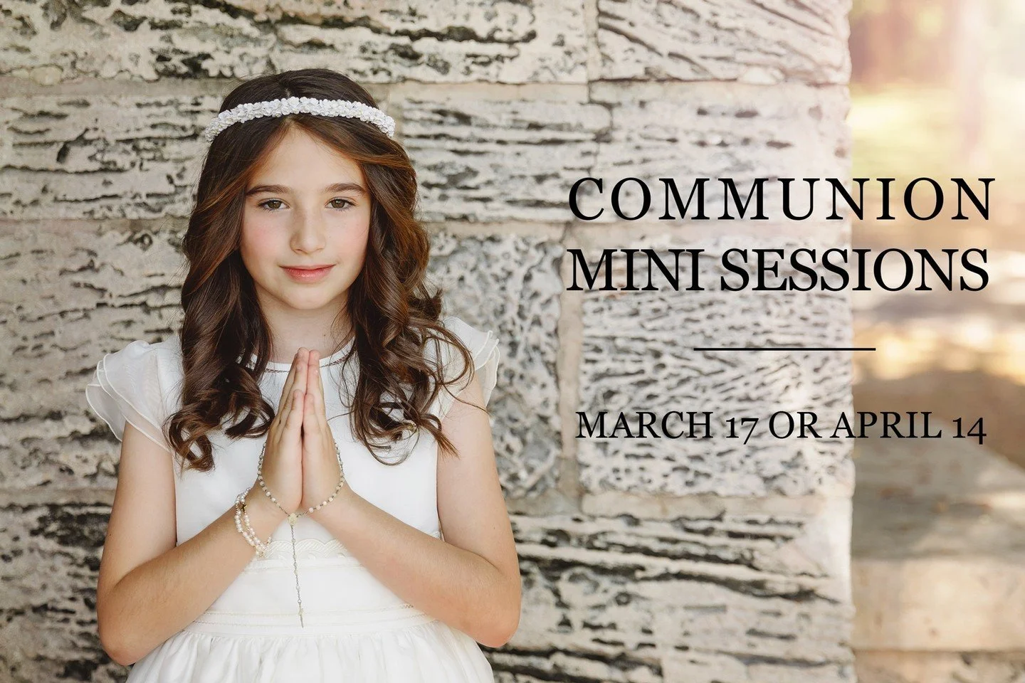 𝑪𝒐𝒎𝒎𝒖𝒏𝒊𝒐𝒏 Mini Sessions!
Spots filling up! @adrifunseca 
March 17th or April 14th
For bookings &amp; inquiries: https://www.adrifoto.com/contact
.
.
.
#sharethispost#adrifoto#communion#minisession#communionminisession#miamiphotographer#adrif