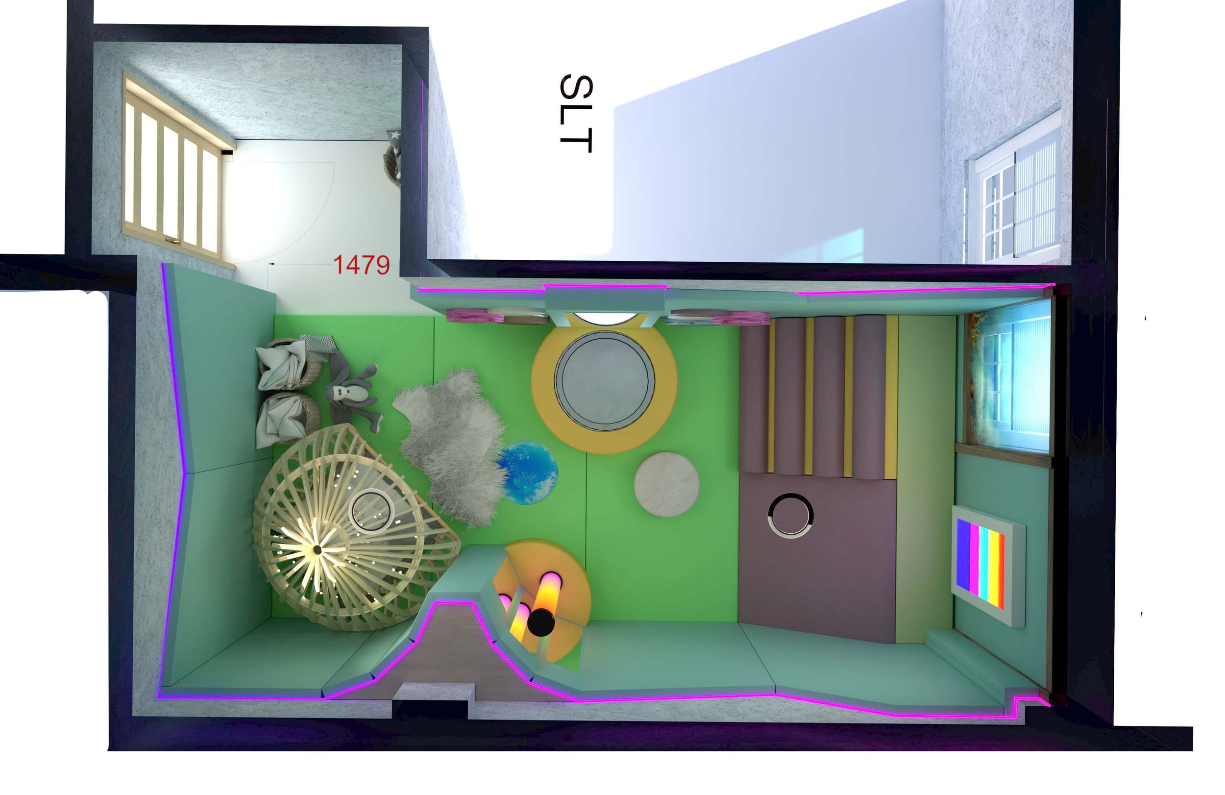 Sensory room design layout - floorplan
