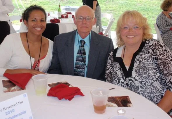My mom and grandpa always encouraging and supporting. Here we are at the Wayne County Foundation awards dinner.