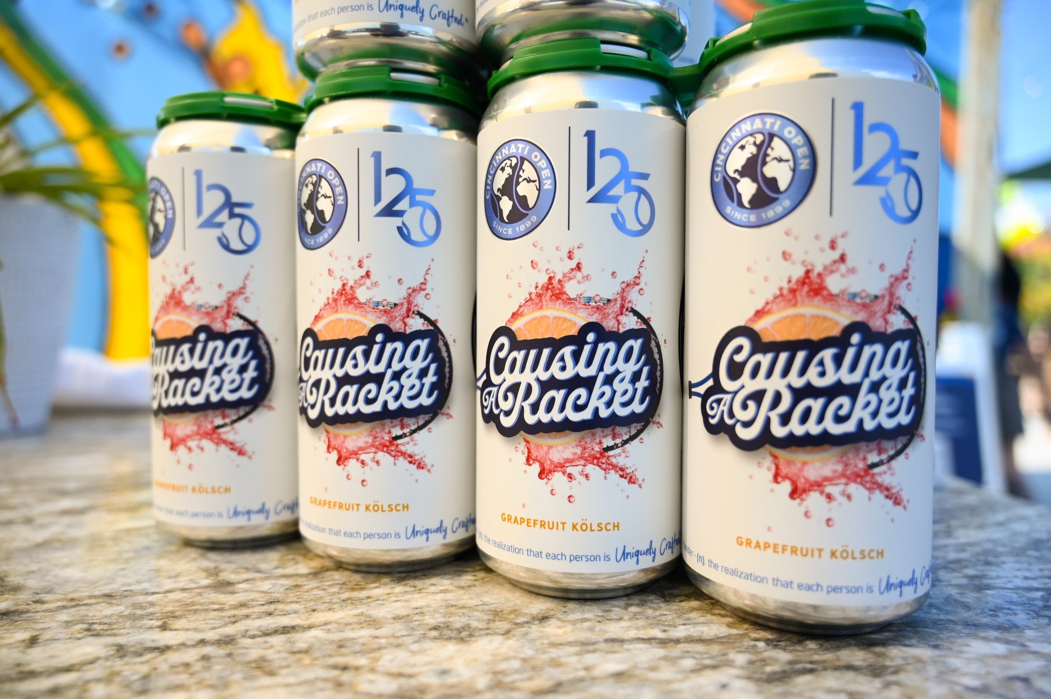 Causing A Racket Grapefruit K&ouml;lsch, a collaboration brew with Cincinnati Open, is available on draft and to-go at our Mason Taproom &amp; Beer Garden! Stop by to try it at Sonder or find it at the tournament! 🎾🍻

#SonderBrewing #UniquelyCrafte