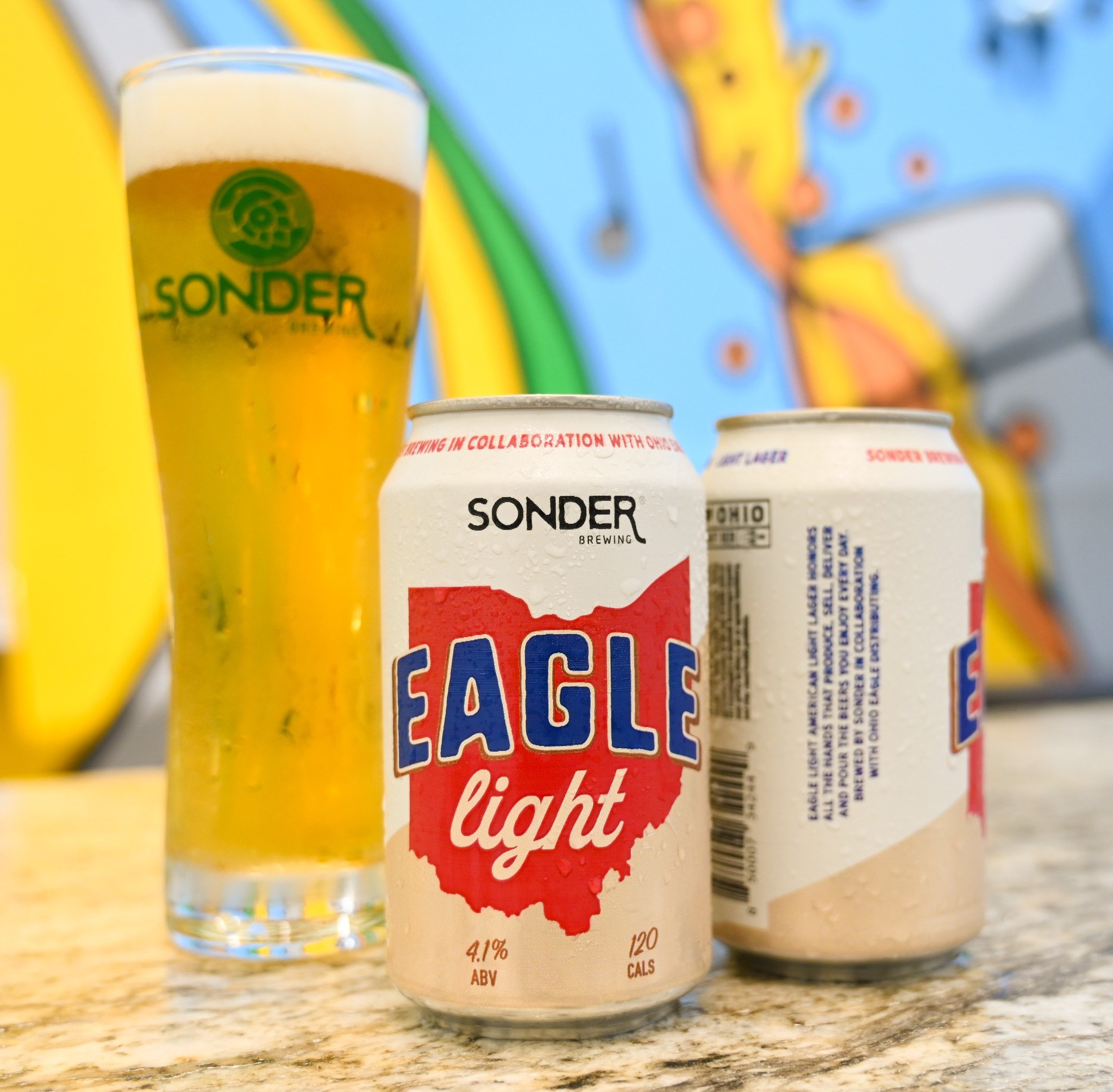 Eagle Light: A beer that is truly locally brewed and community crafted. Brewed in collaboration with our local distributer, @ohioeagle, Eagle Light American Light Lager honors all the hands that produce, sell, deliver, and pour the beers you enjoy ev