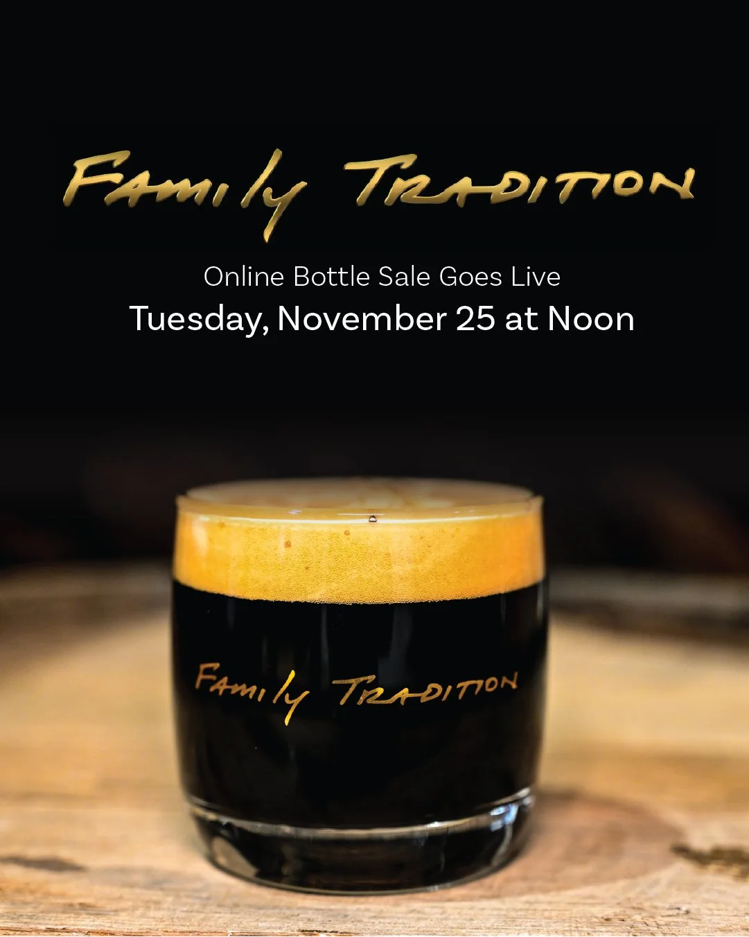 Mark your calendars, our annual online bottle sale kicks off Tuesday, November 25! The beloved Family Tradition returns with a lineup of rich, barrel-aged stouts you won&rsquo;t want to miss.

Stay tuned for more details.