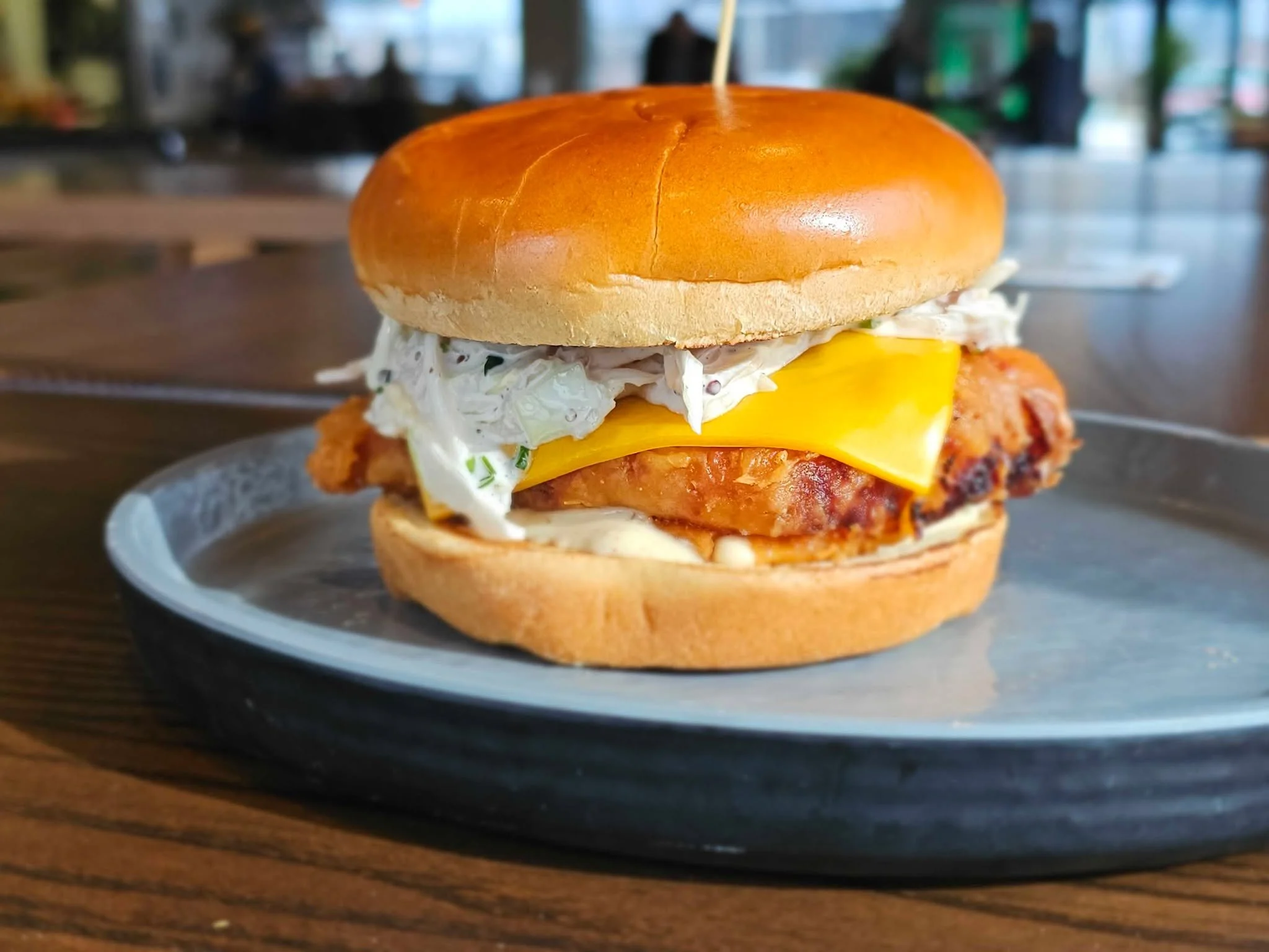 Cincy fish fry season just leveled up. 

Our fried haddock sandwich is serving up crispy, golden goodness every single day in our taprooms through the end of Lent.

Eagle Light beer-battered haddock stacked on a brioche bun with American cheese, pick