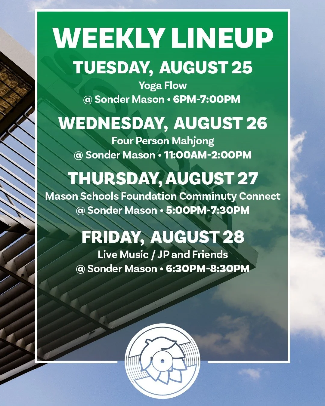 A lot of stuff going on this week! Check out our event page on Facebook for more information! 

#sonder #sonderbrewing #weeklylineup #events