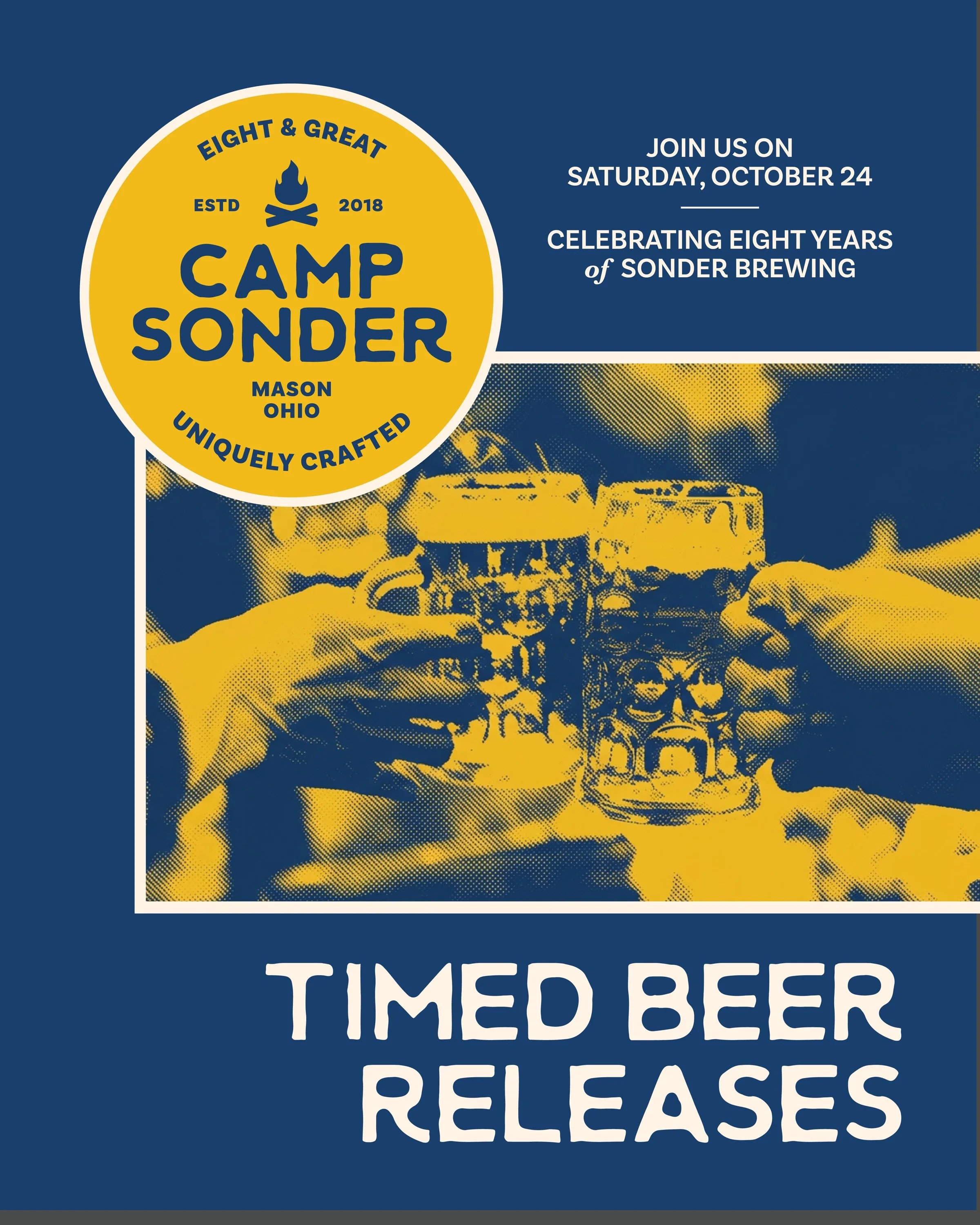 Camp Sonder is almost here! Join us Saturday, October 24 as we celebrate eight years of Sonder Brewing! We&rsquo;ll be releasing new beers throughout the day &mdash; you won&rsquo;t want to miss it!

#campsonder #anniversary #sonderbrewing #sonder #b