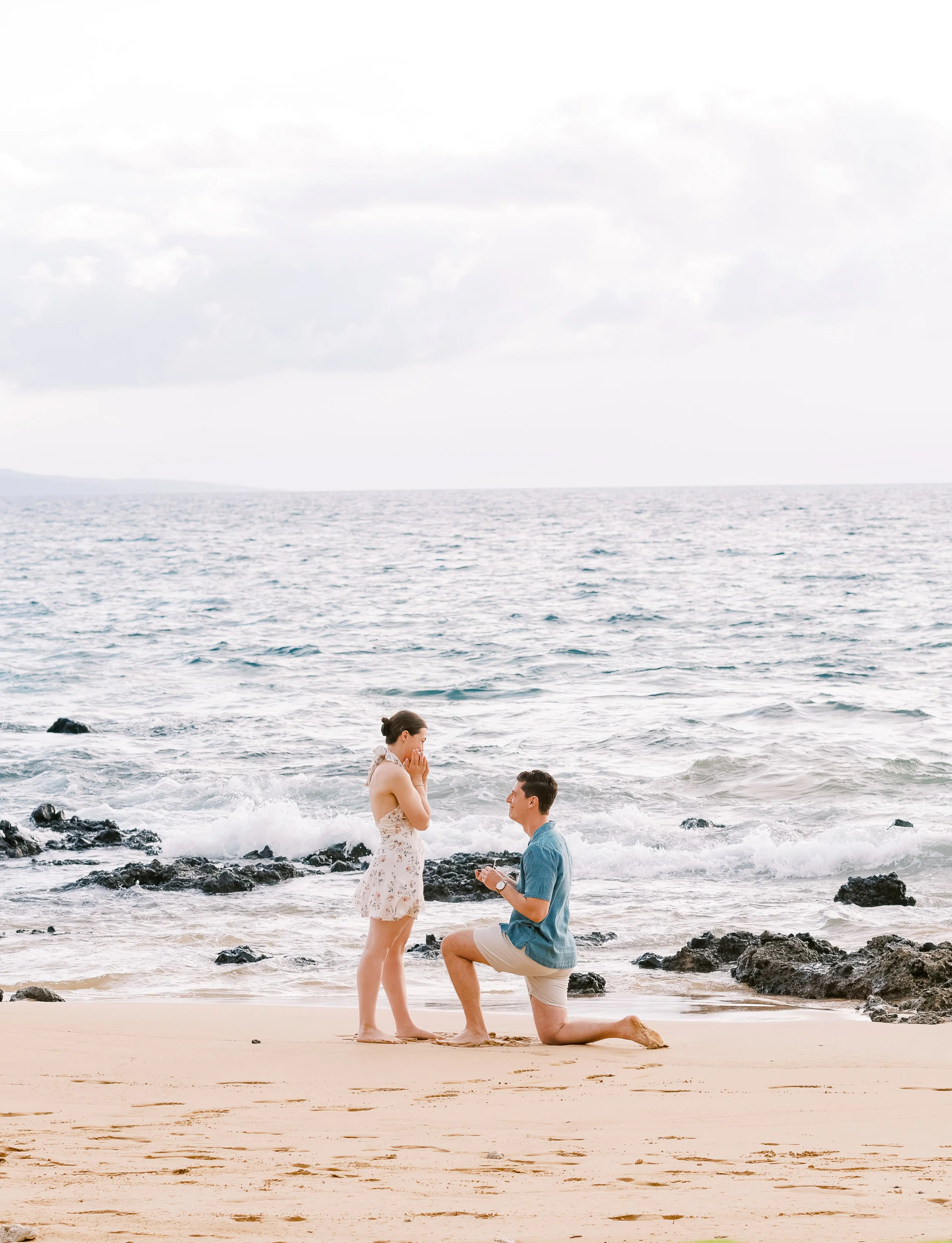 A Surprise Sunset Proposal in Wailea Maui 