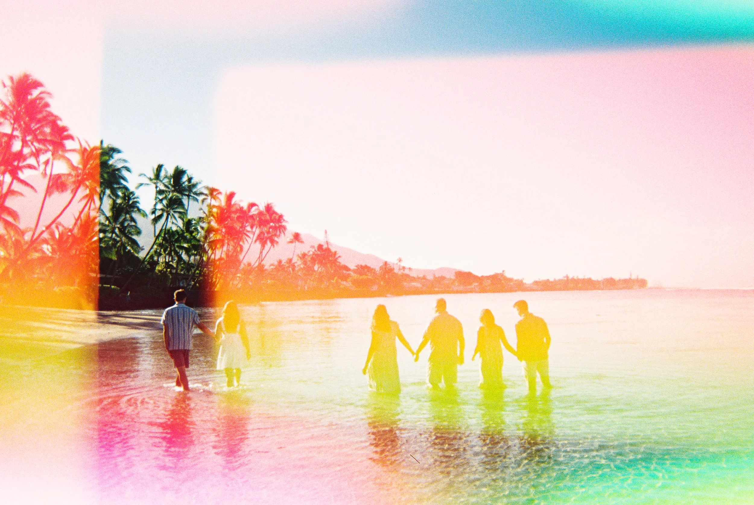 Colorful experimental film photography created during a Maui session.