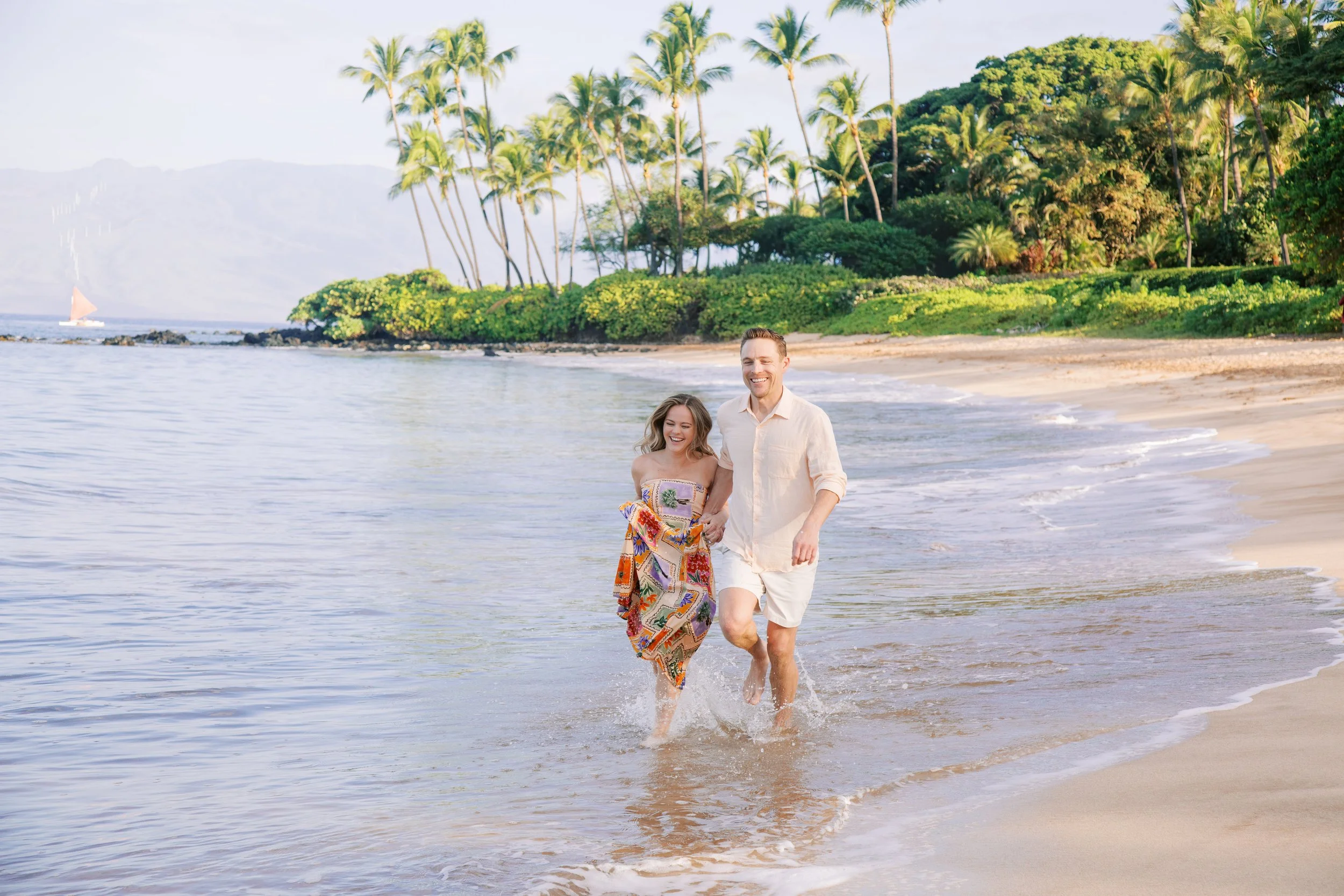 An engagement photoshoot at Four Seasons Maui Hawaii.