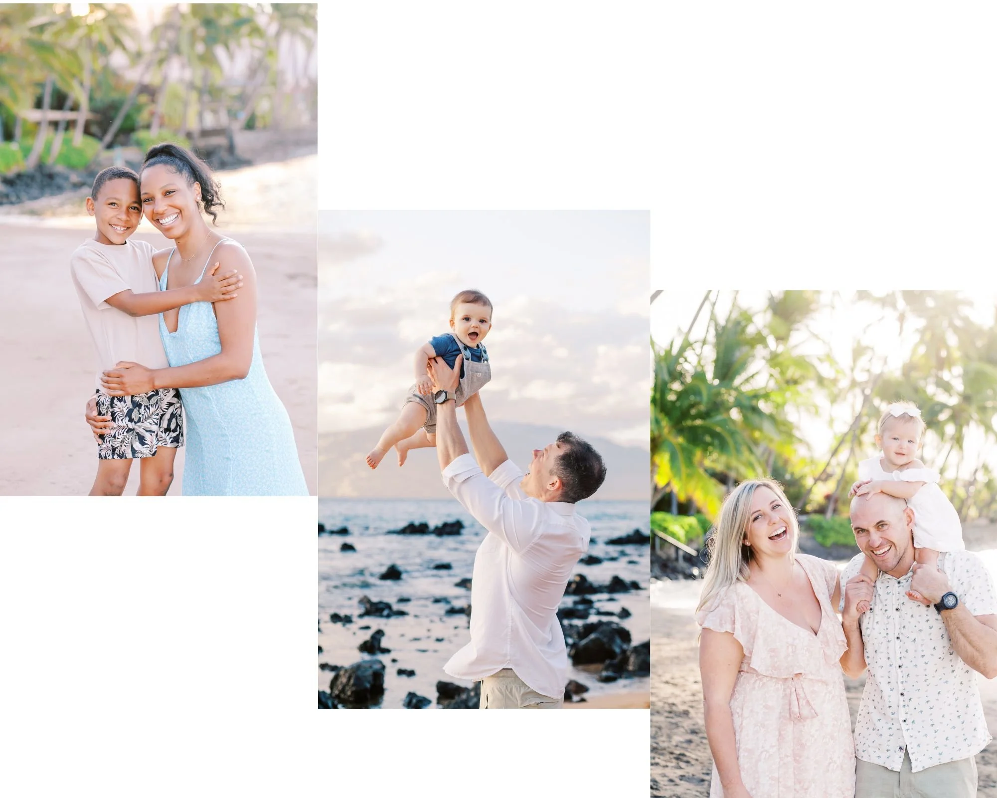 Playful candid family photo taken in Wailea Maui