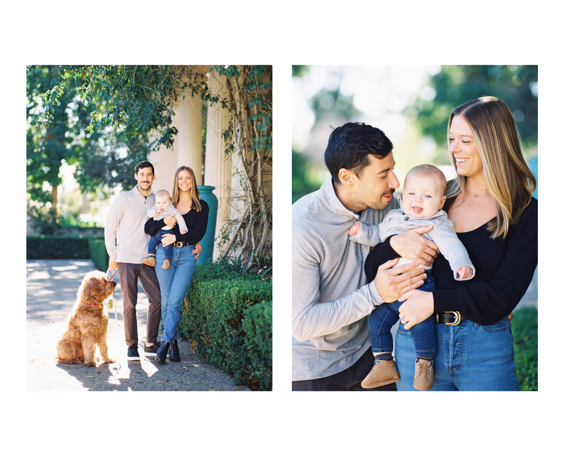 A family mini photoshoot in Balboa Park in San Diego California
