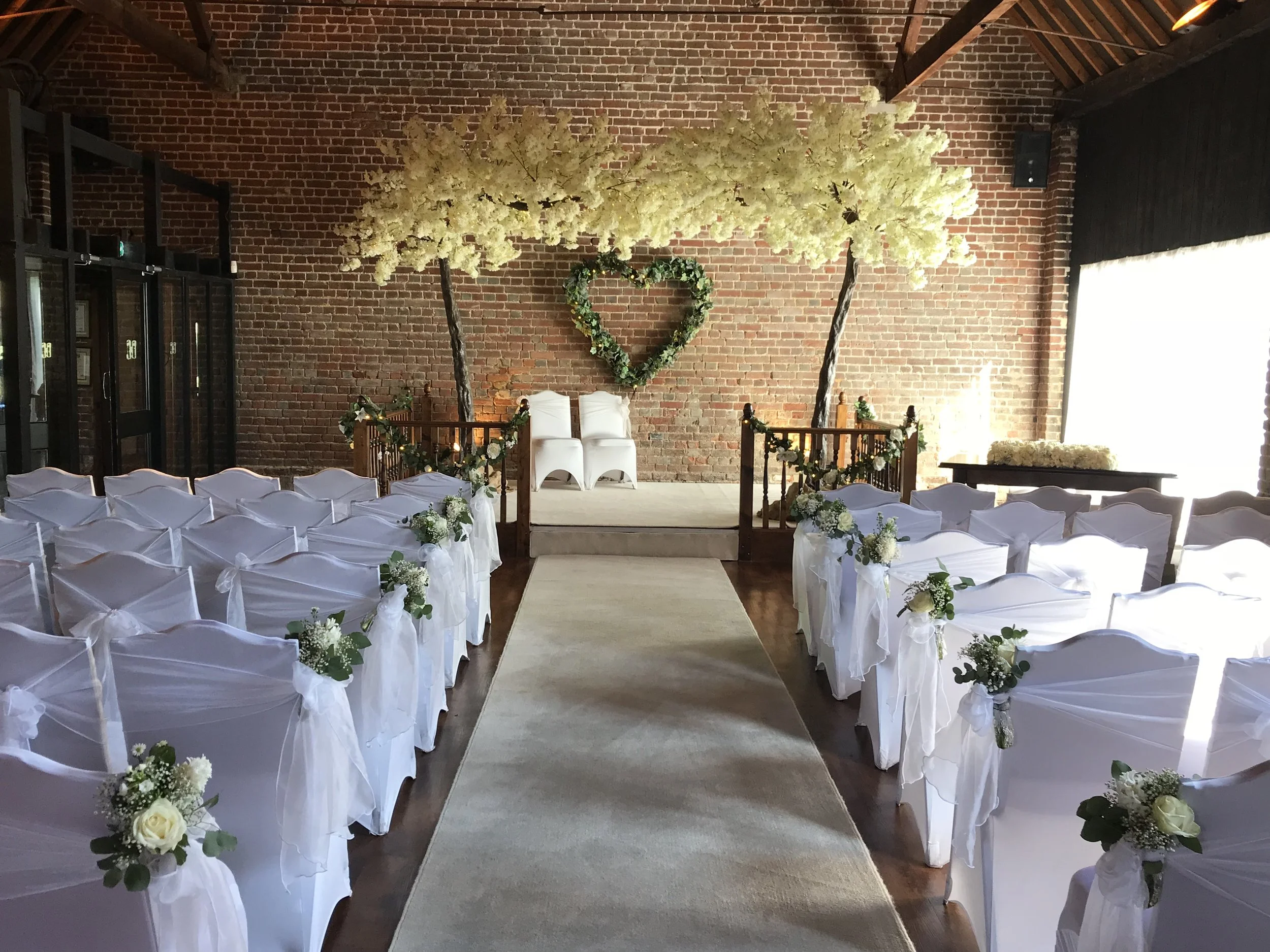 Our beautiful blossom trees will look stunning over your top table or maybe to be married beneath.