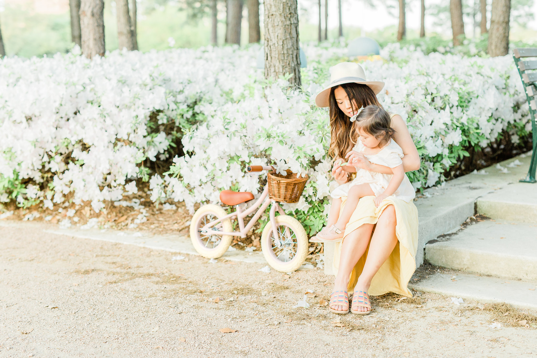 Joyfullygreen Comfortiva Brileigh Houston Azalea Trail Photoshoot Louise Misha Banwood Bike 2.jpg