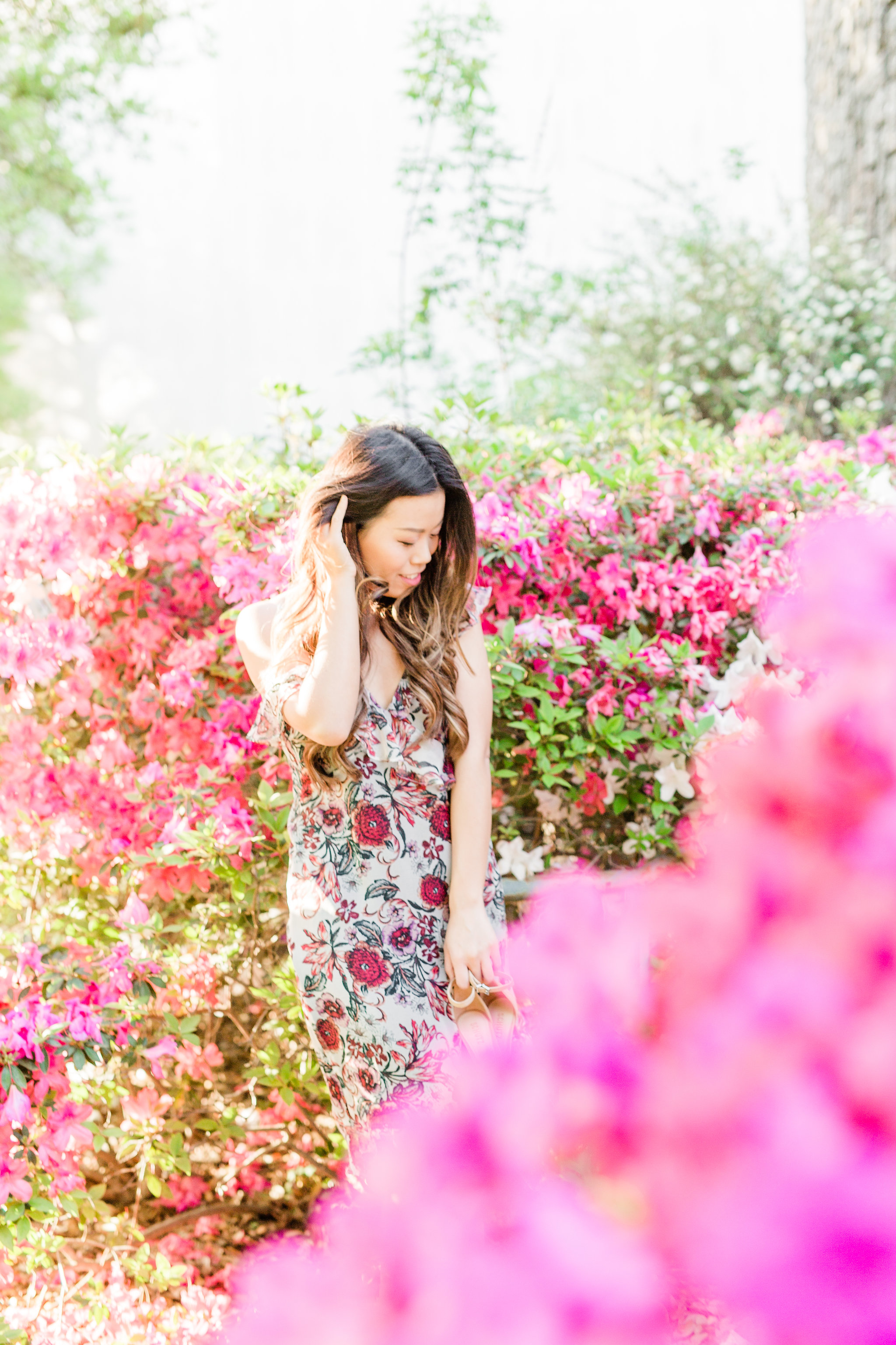 oyfullygreen First Tim Stitch Fix Spring Summer Review with Coupon Code Silk floral dress date night.jpg