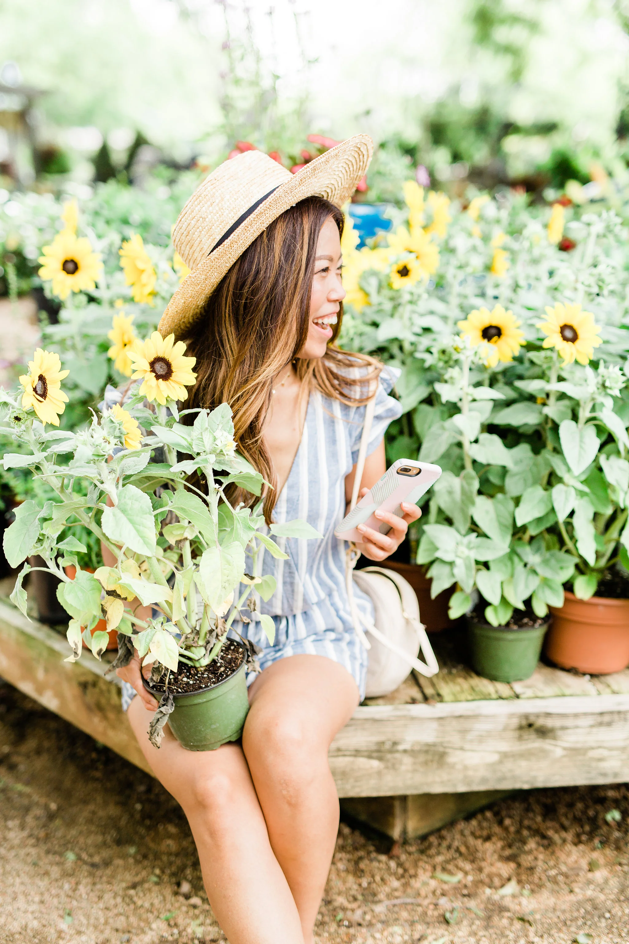 Stitch Fix Review what to wear for summer travel blue striped romper 3.jpg