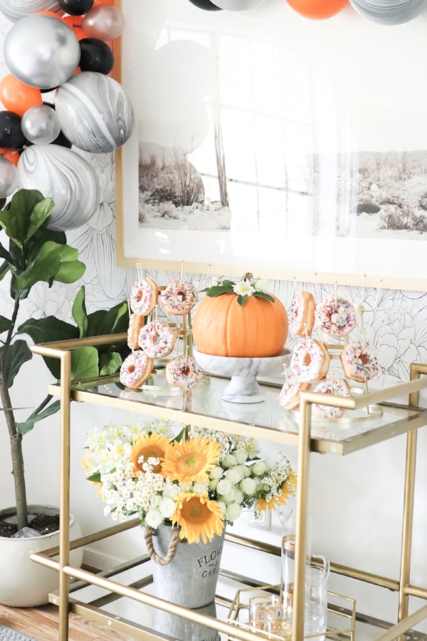 Fall Harvest Donut Party Dining Room Set Up in 30 Minutes — JOYFULLY GREEN