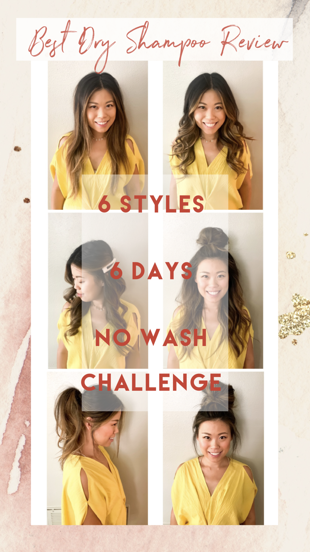 6 Hair Styles in 6 Days without Washing your Hair - Best Dry Shampoo Review  — JOYFULLY GREEN