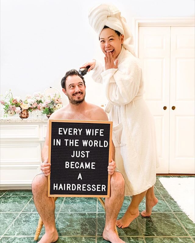 ❤️ if you agree. 😝 Day 8, 50% of this household received the Joy salon special. Kevin got a buzz and Kai now has bangs. 😂 The outcome is pending on our customer satisfaction report 😬😬😬
.
#socialdistancing #stayhome #stayhealthy #letterboardquote