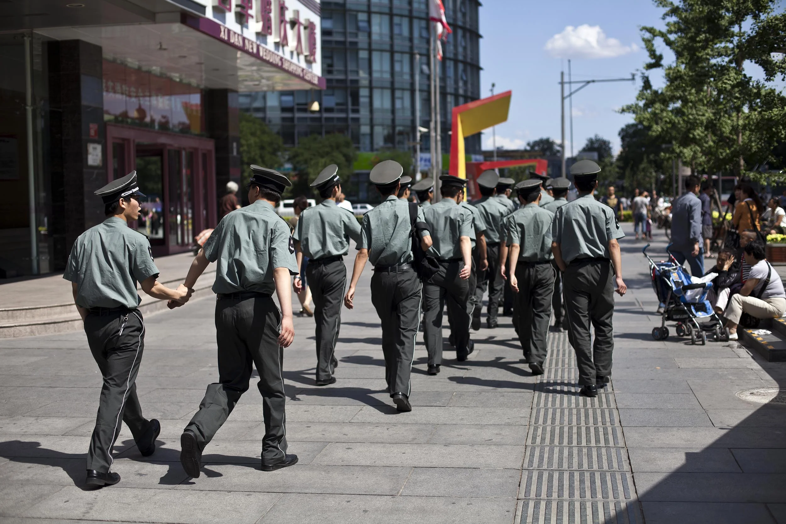 A photograph of soldiers in Beijing, China Photography for Beijing Government