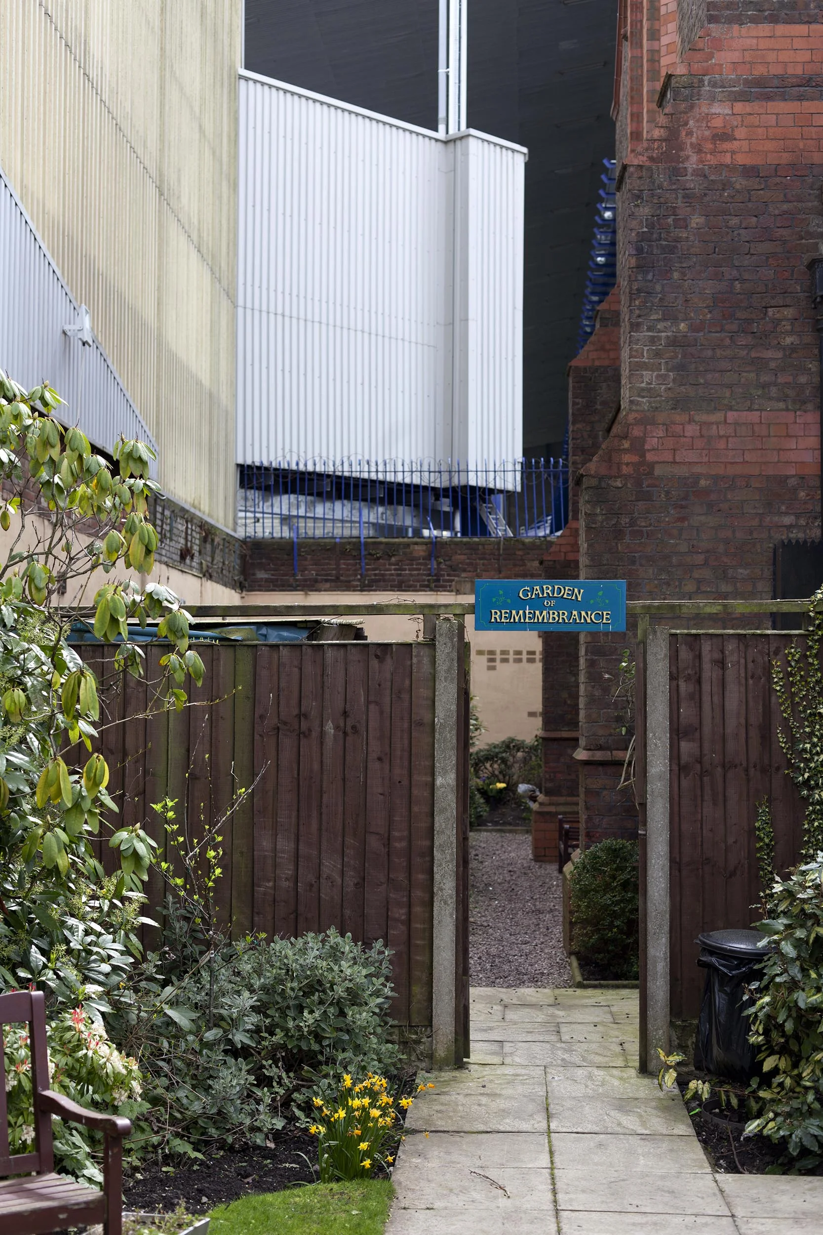 Garden of Remembrance at St. Luke's church, Goodison Park, Liverpool - Documentary Photography