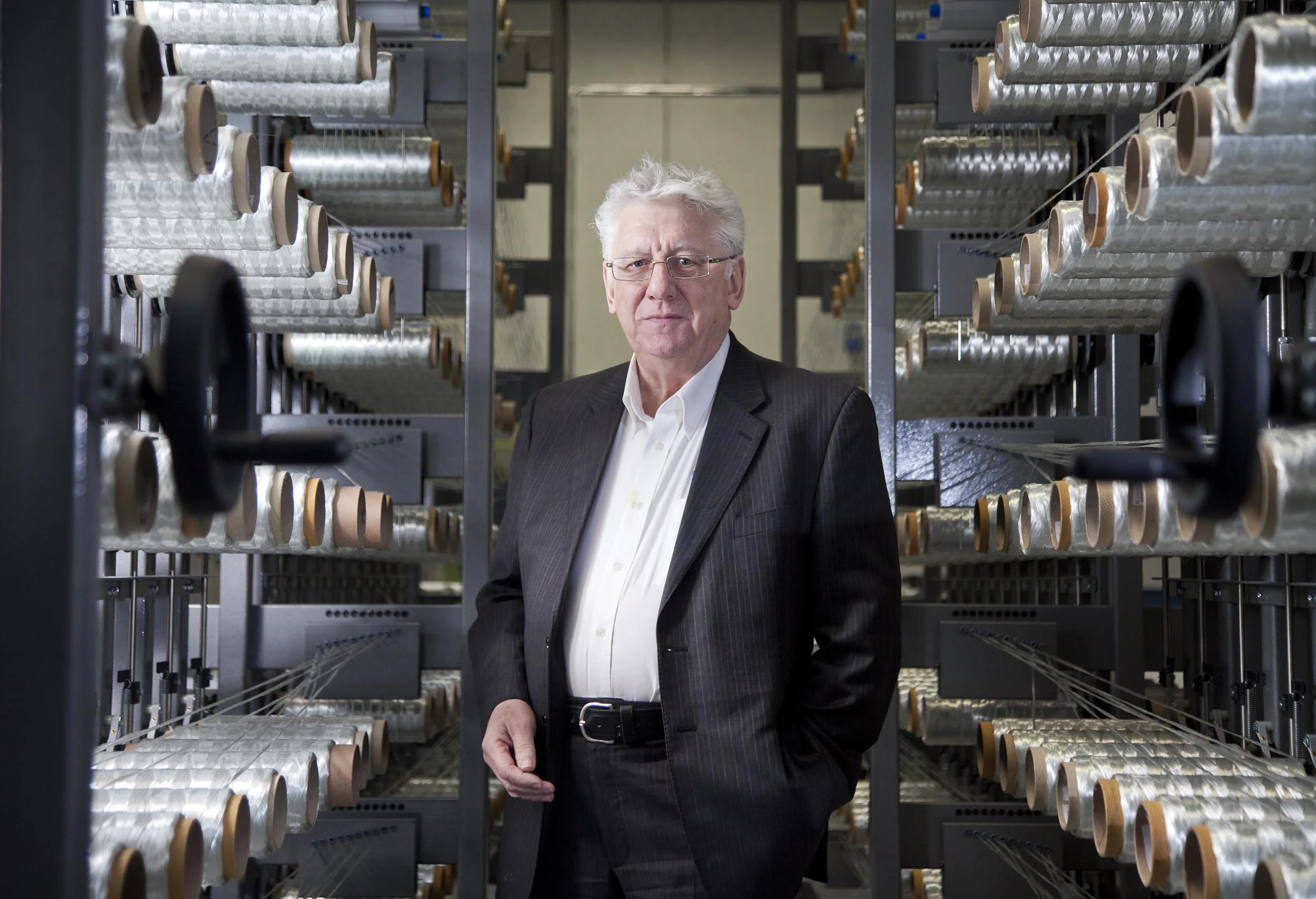  A portrait photograph of John Baragwanath at AMRC, Sheffield.  Part of a documentary and portrait photography series on British engineering.   