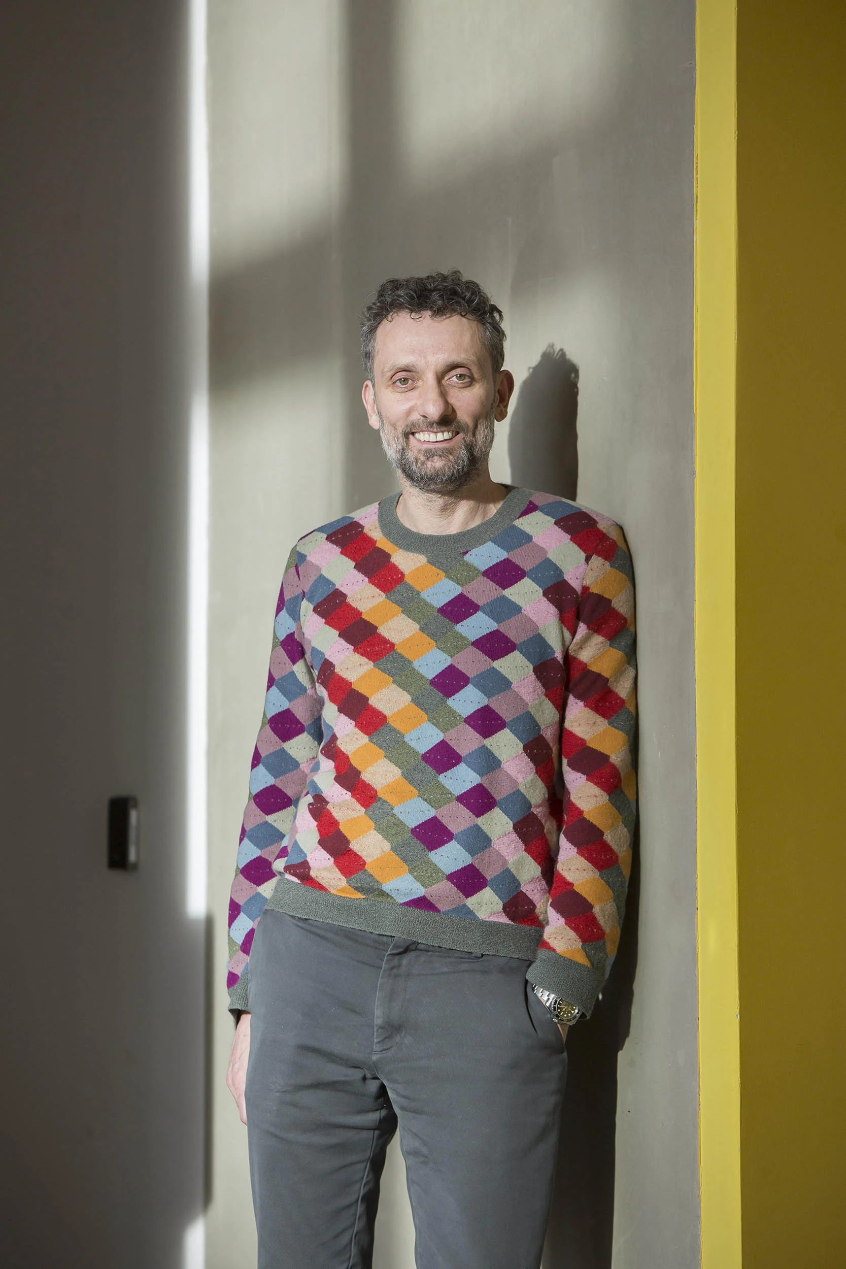 A portrait photograph taken in the offices Cubic Motion, Manchester. Part of a documentary and portrait photography series for their new website
