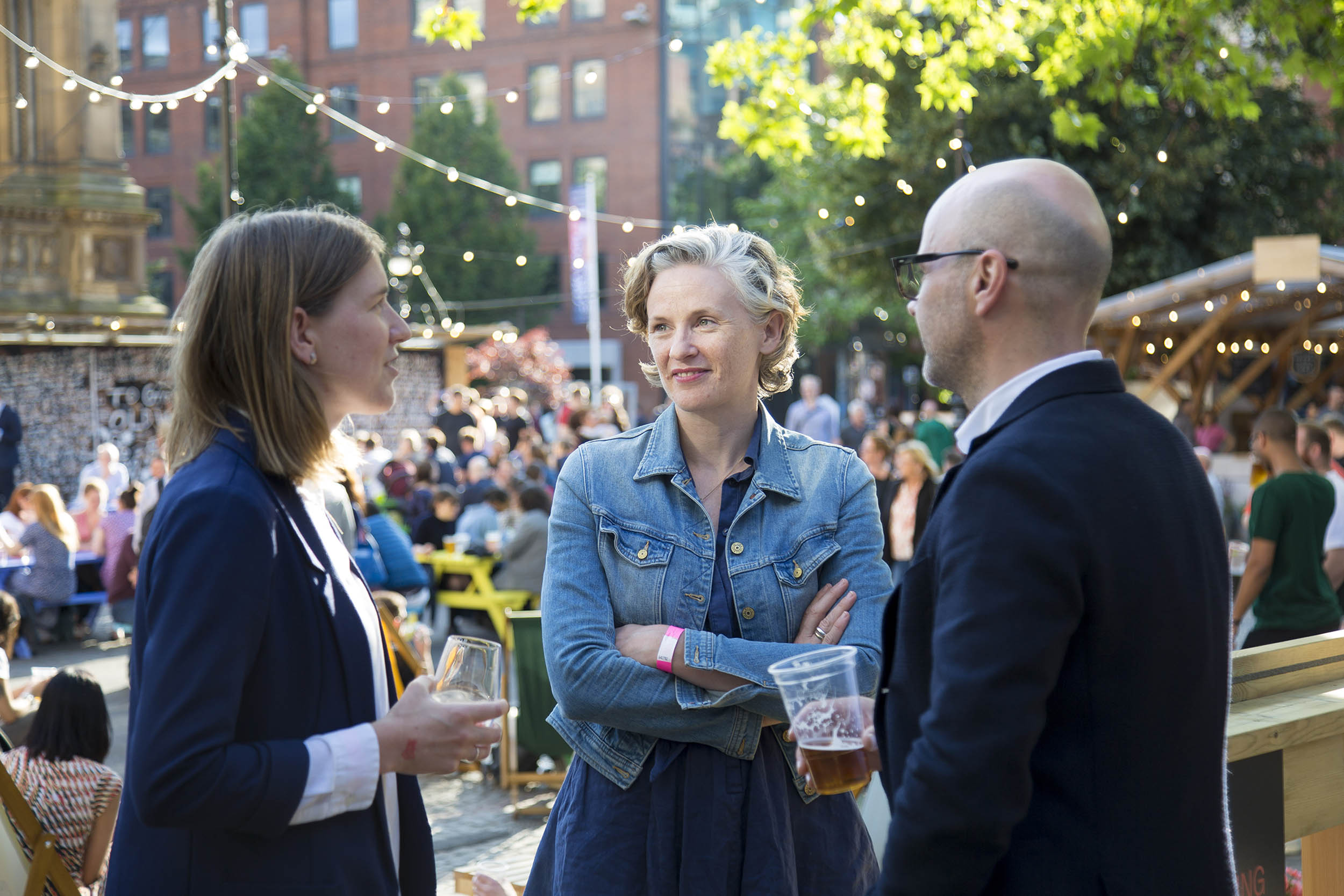  A photograph at an event during the Manchester International Festival 