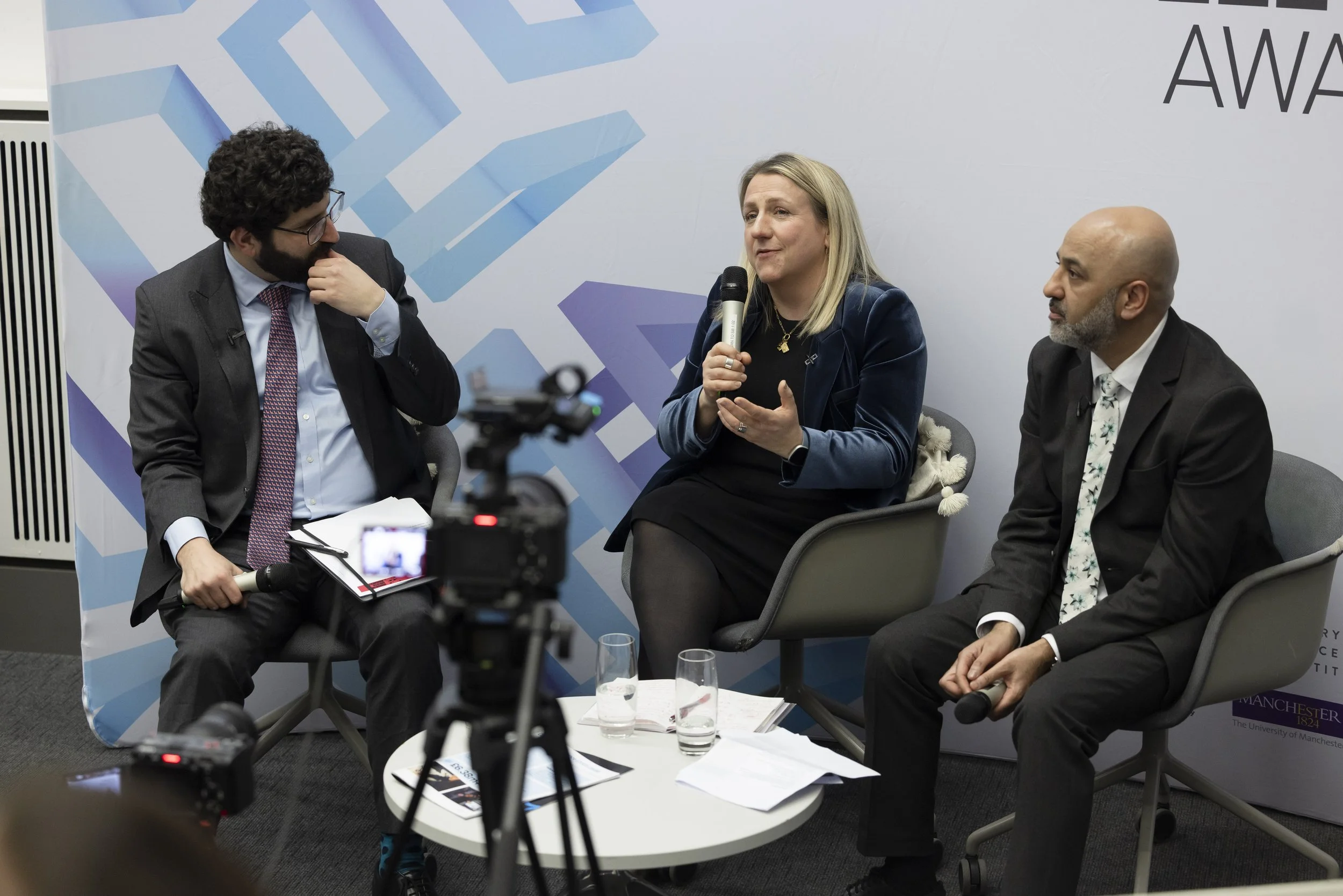 A panel discussion during a conference in Manchester