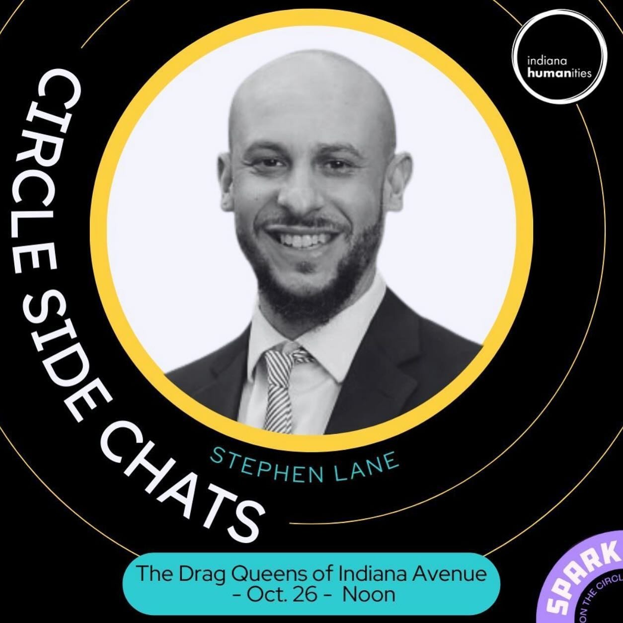 Join us today at noon for the next Circle Side Chat on Monument Circle with Stephen Lane!
Bring a lunch and listen as Lane presents his IUPUI graduate work on the contributions of LGBTQ+ people to the social and cultural development of Indianapolis.
