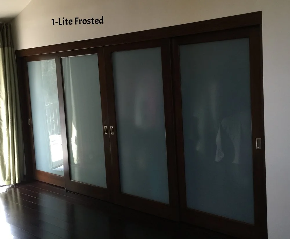 1-Lite Frosted Sliding Closet Doors