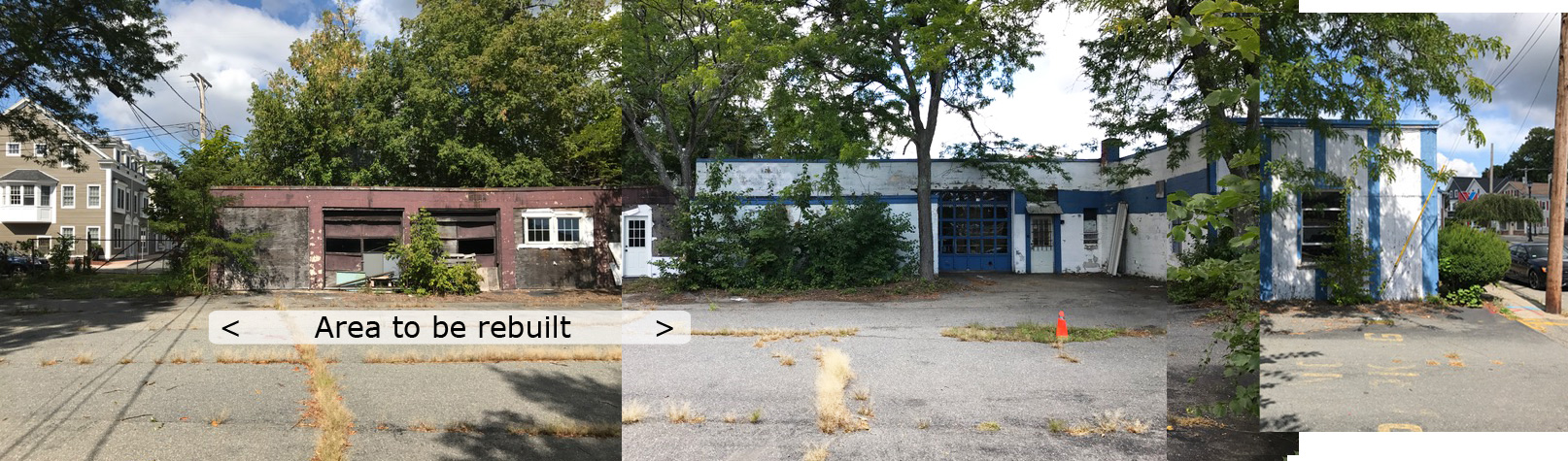 This area of garage is too far gone to renovate.