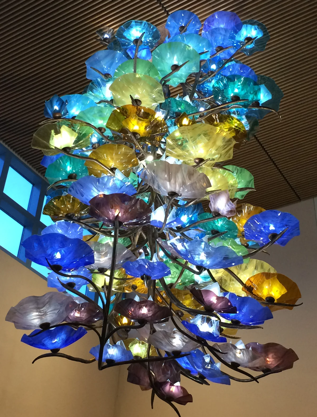 An exuberant chandelier in the Albuquerque Sunport