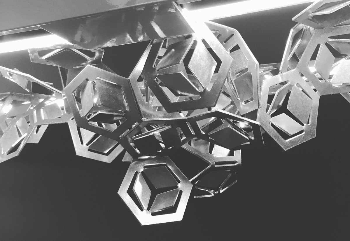 A study in light and shadow: Winter LED pendant