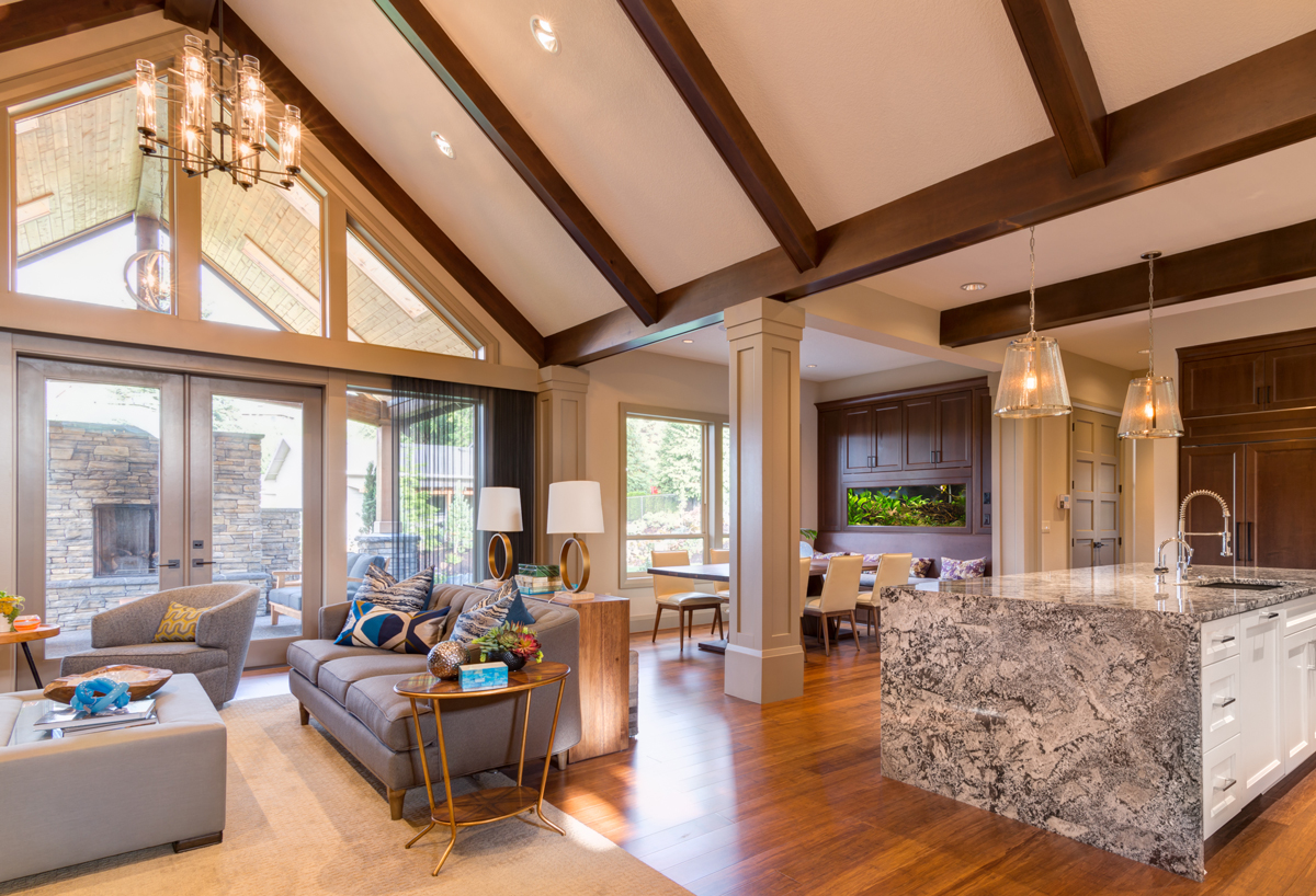 living room half vaulted ceiling lighting