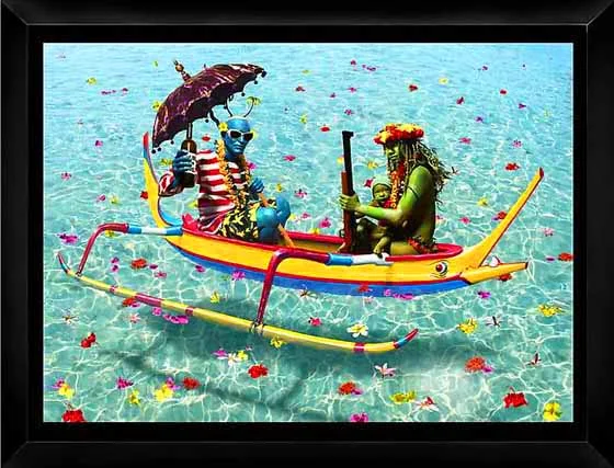 Ashley Bickerton, Yellow Canoe, 2010, Lehmann Maupin, New York