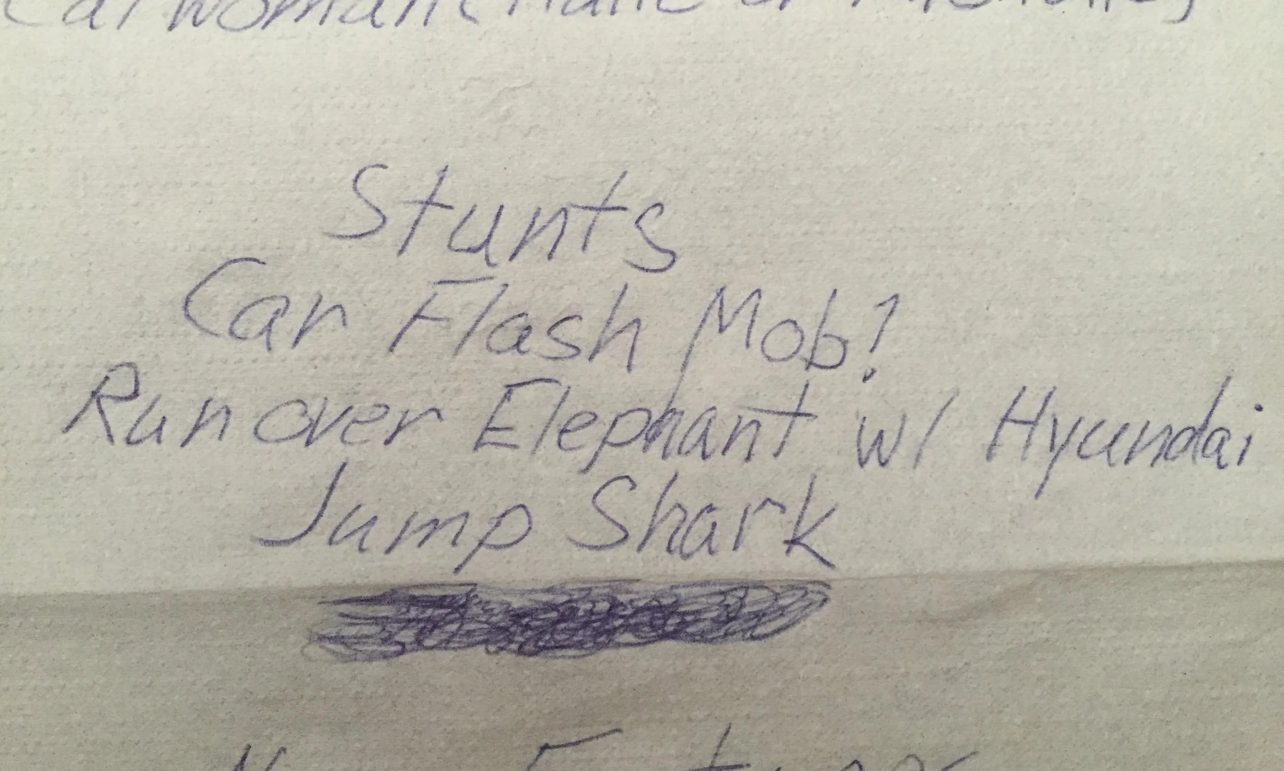 One item appears to be scribbled out. What a mystery!