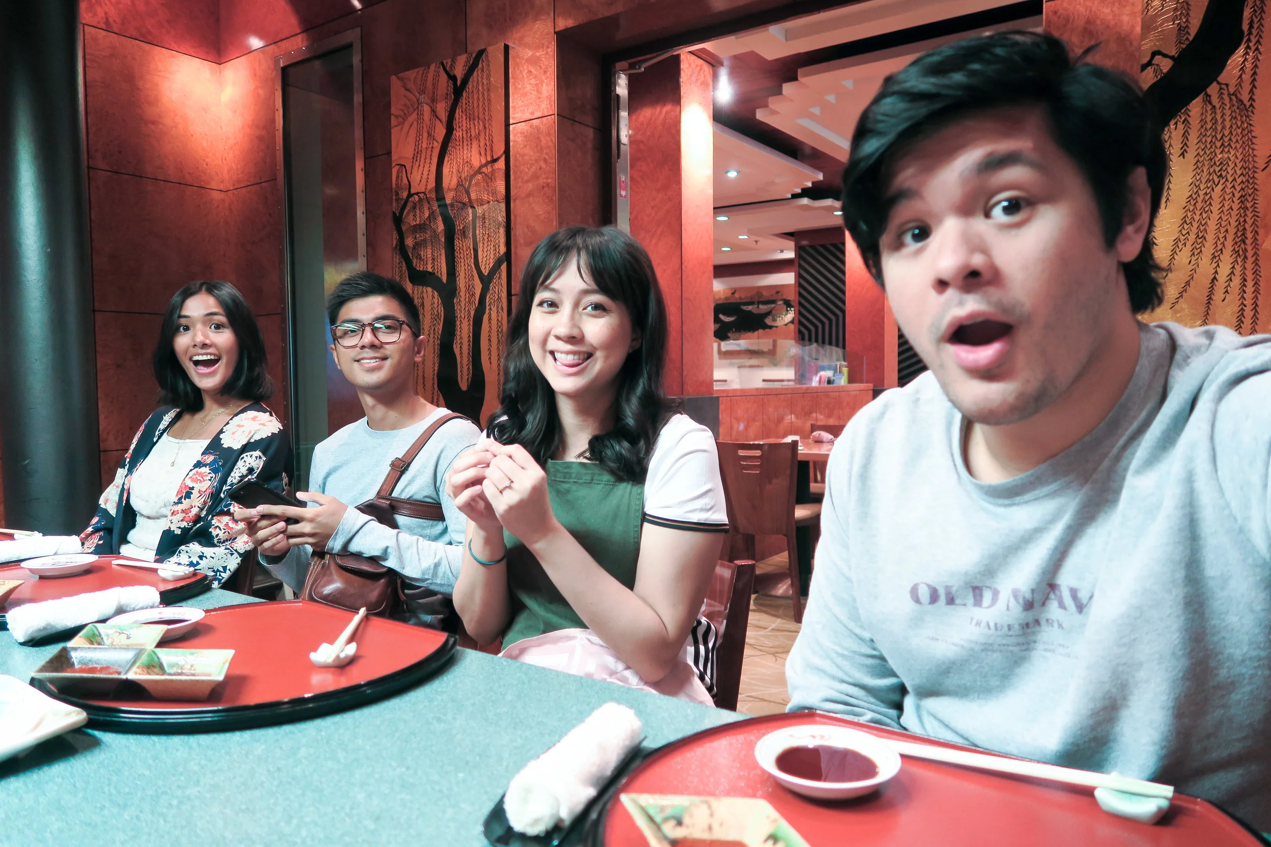 Quick selfie while waiting for our lunch to be served. We were about to dock in Hong Kong for some shopping, so we needed to fill up our bellies!