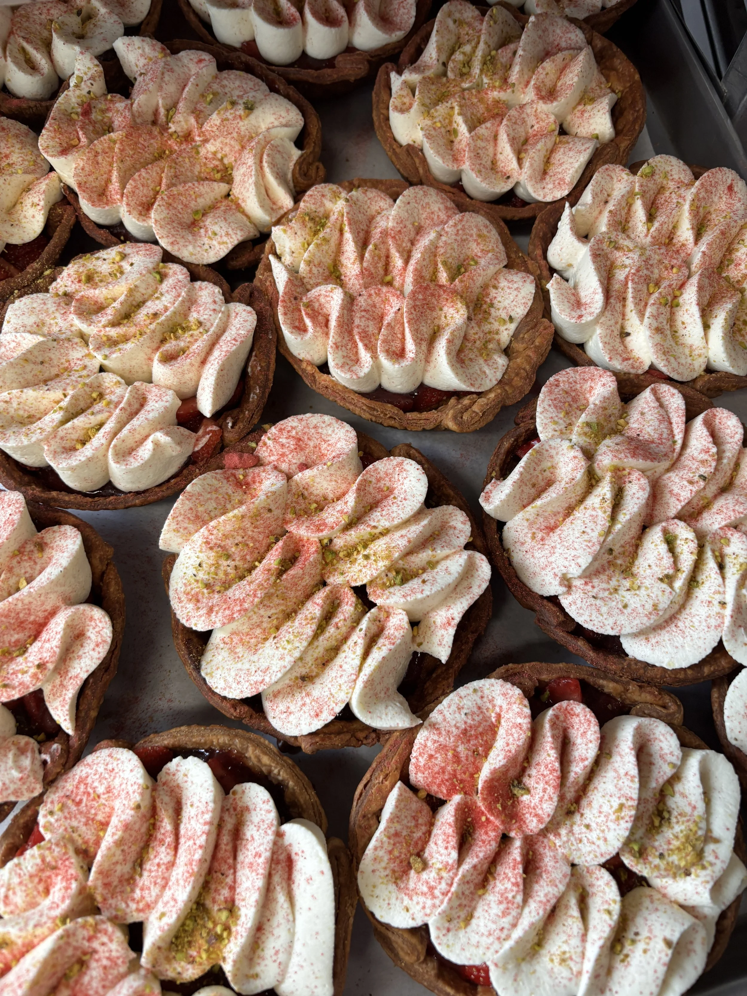 Raspberry Pistachio Cream Tart