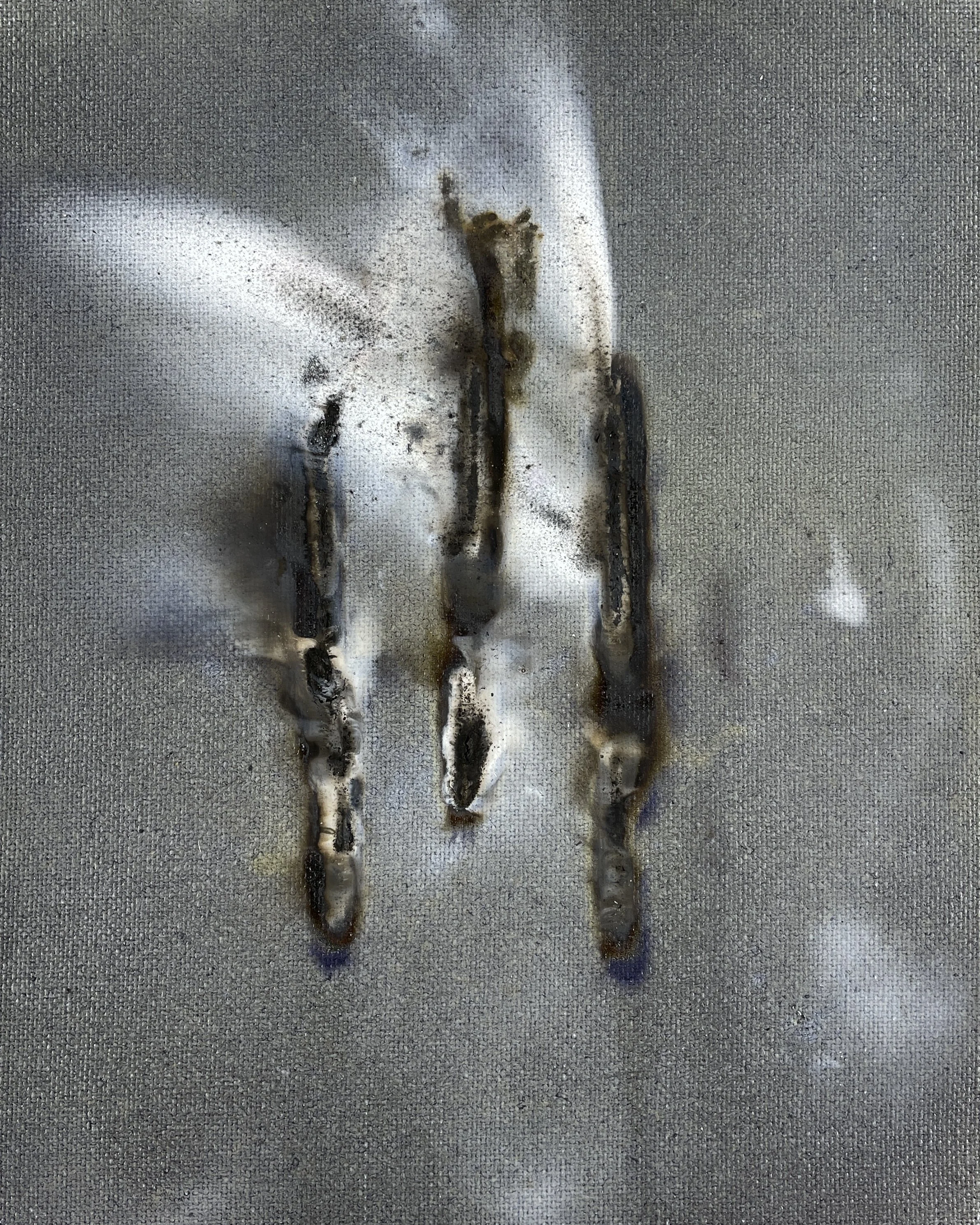  Cyanotype on Canvas, Unprocessed Impression 