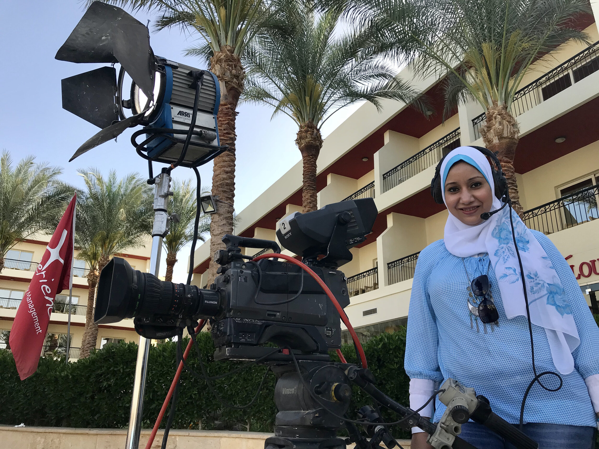  Another wonderful female camera crew person at Sharm El Sheikh 
