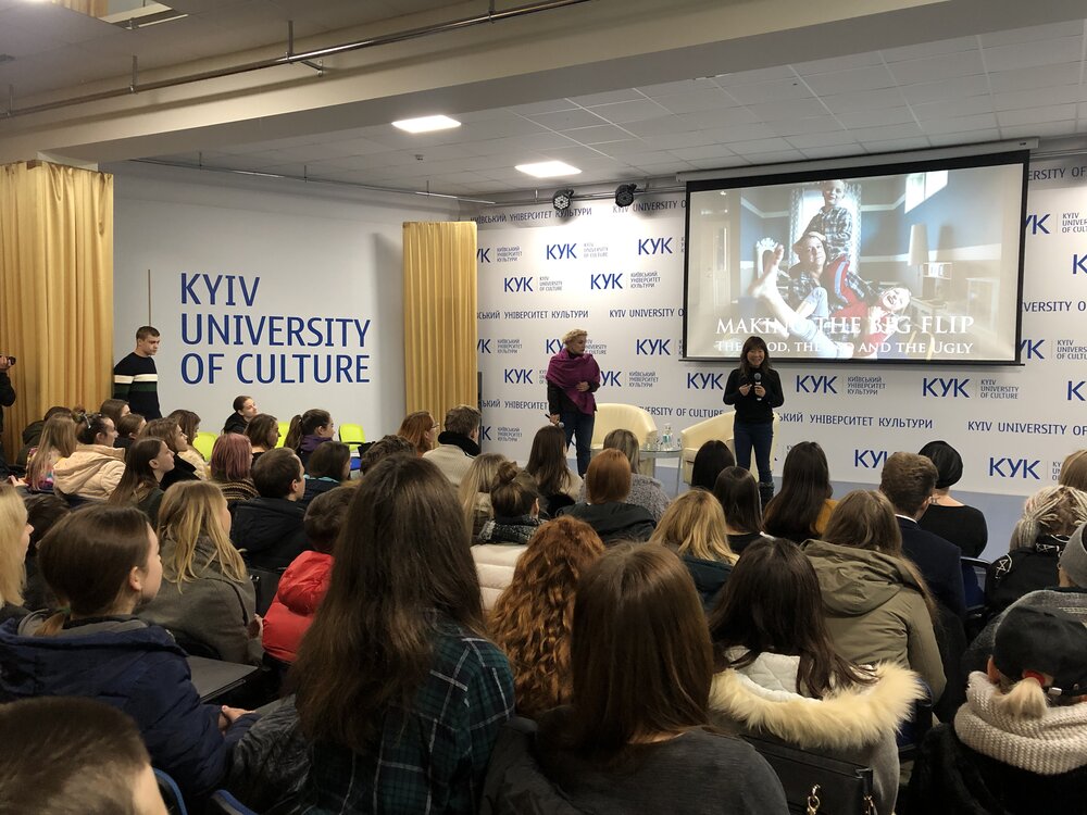  With film students at the Kyiv University of Culture 