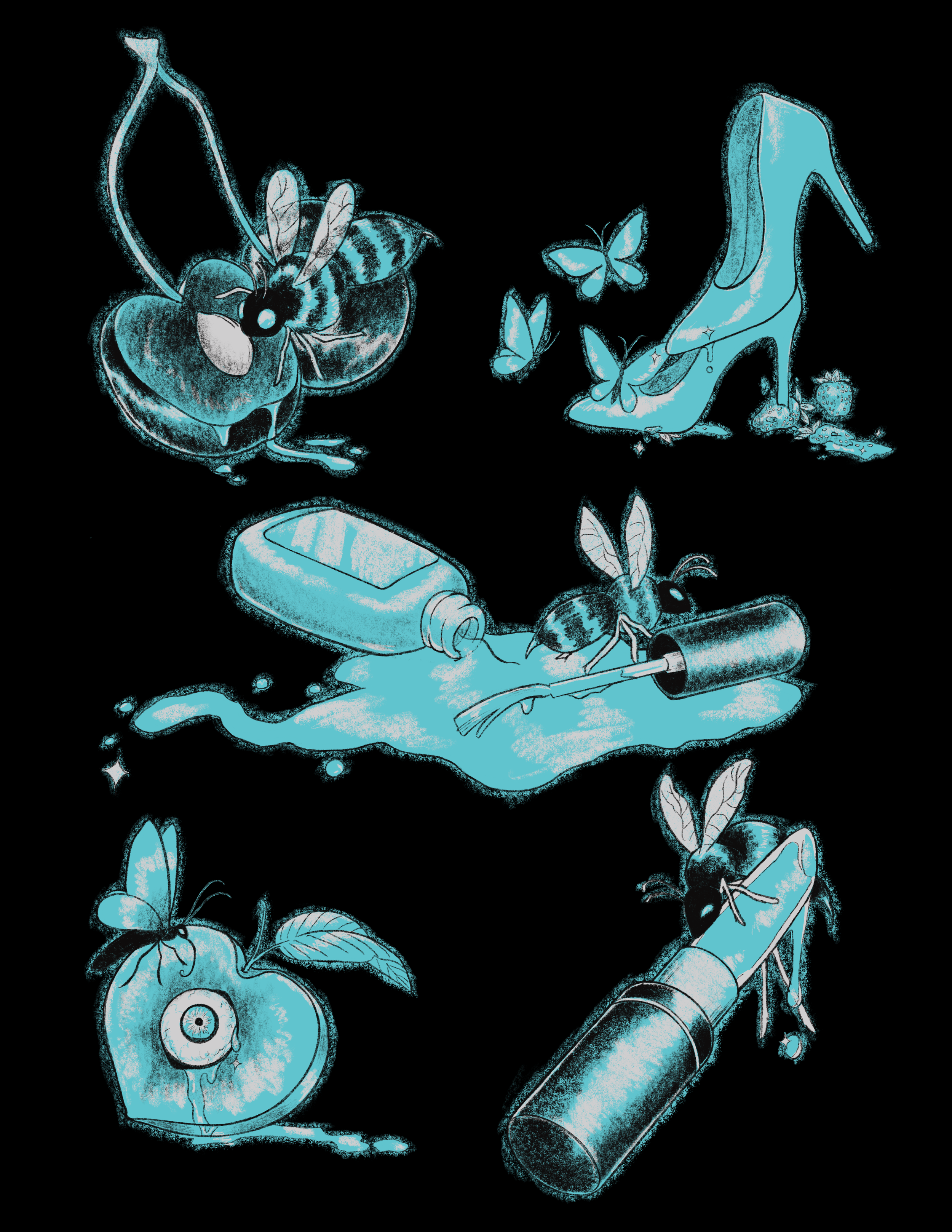 // electric sheep // [WET DREAM] interior illustrations