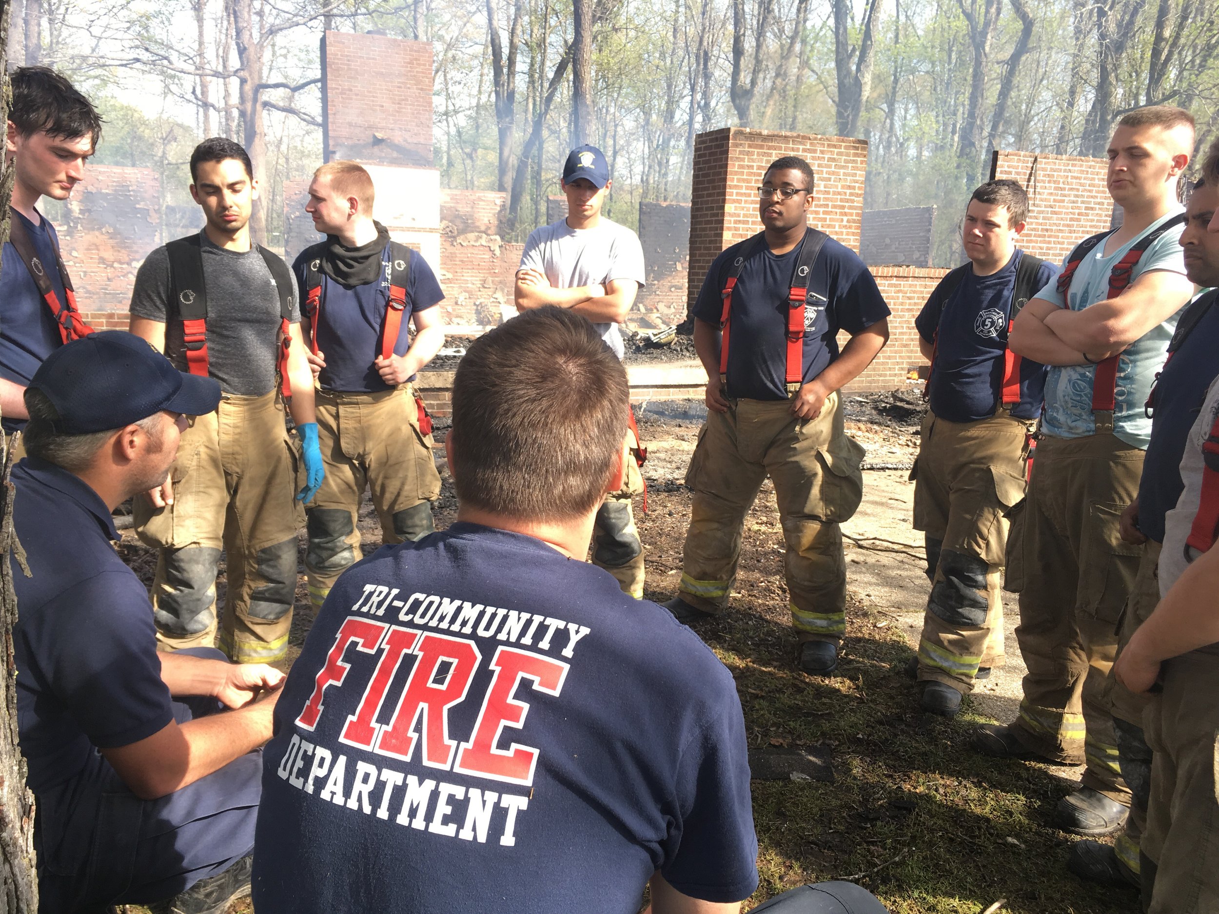 Recruits Being debriefed after their final test
