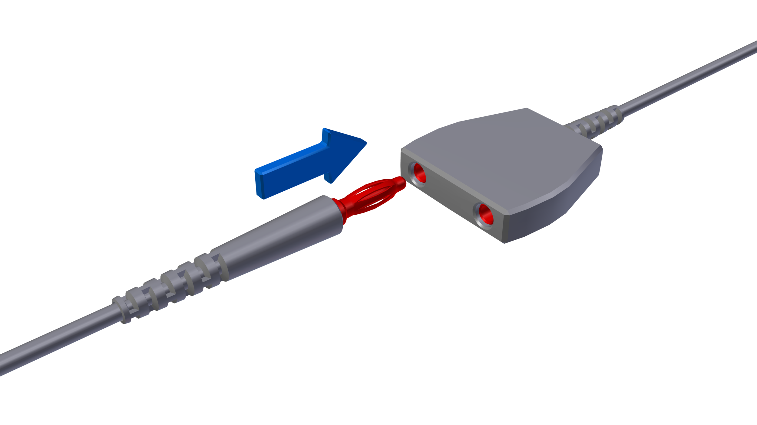Figure 2: Detach the alligator clip (if included) from the terminal end of the anti-static wrist strap. Insert the banana plug into the common ground point.