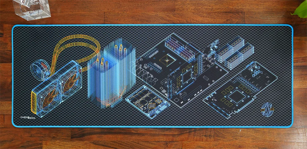 Gn Wireframe Mouse Mat 36 X 12 Desk Mouse Pad Gamersnexus Official Store Gn Wireframe Mouse Mat 36 X 12 Desk Mouse Pad Gamersnexus Official Store