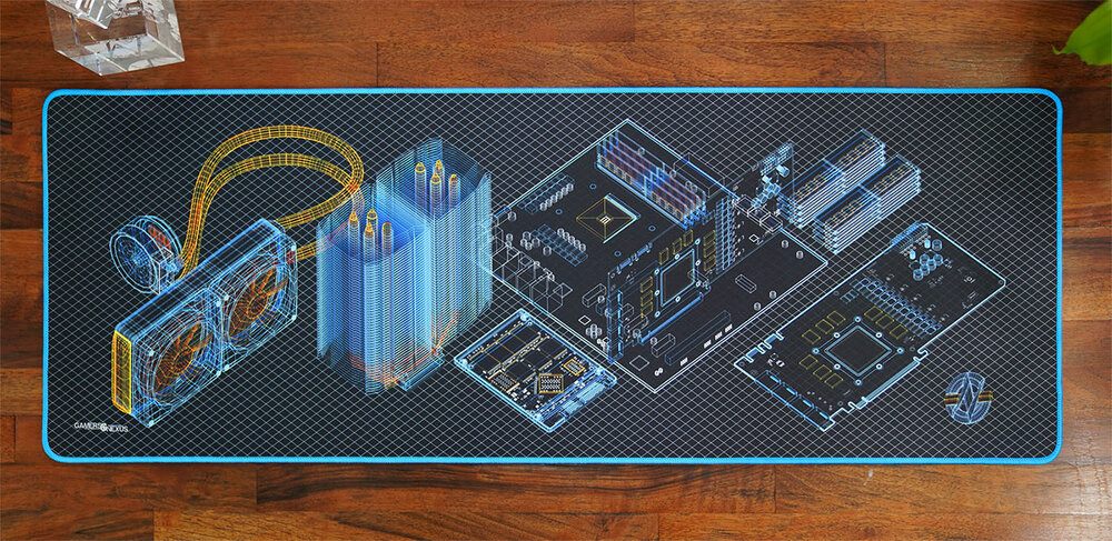 solely Secure God GN Wireframe Mouse Mat (36" x 12") | Desk Mouse Pad — GamersNexus Official  Store