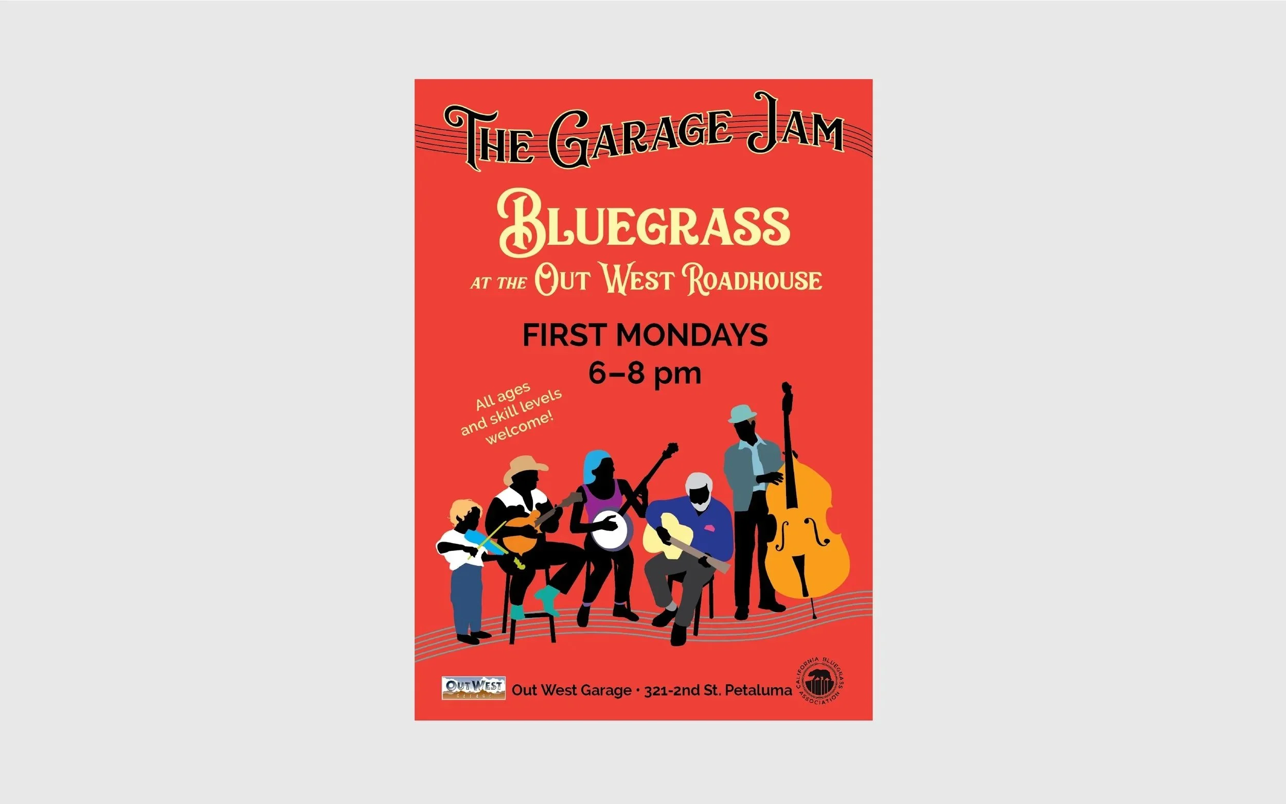 Illustrated Poster Design — The Garage Jam Bluegrass