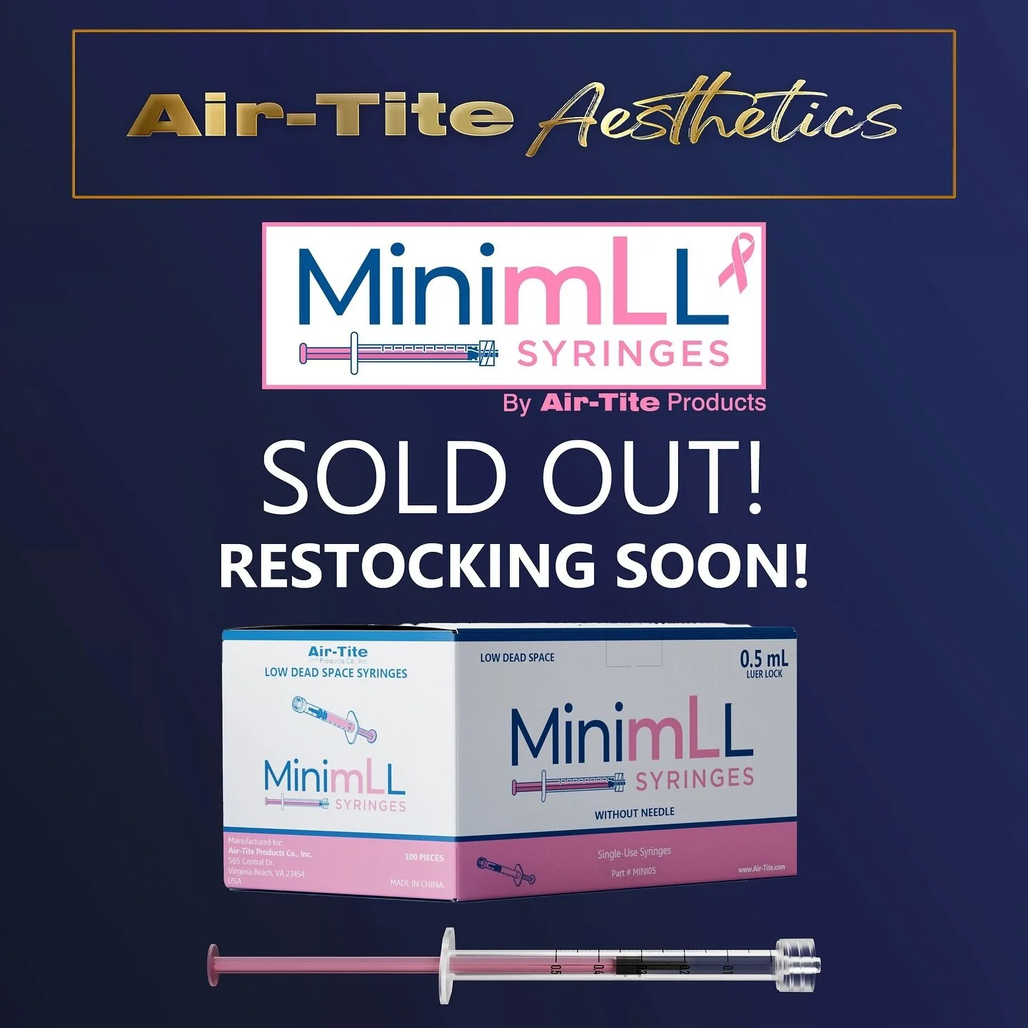 WOW!!! You all are REALLY loving our new MinimLL Syringes! We blew through our inventory much sooner than we expected! But don&rsquo;t worry, we have some more in the works and will be restocked in just a few weeks! Please continue to place your orde