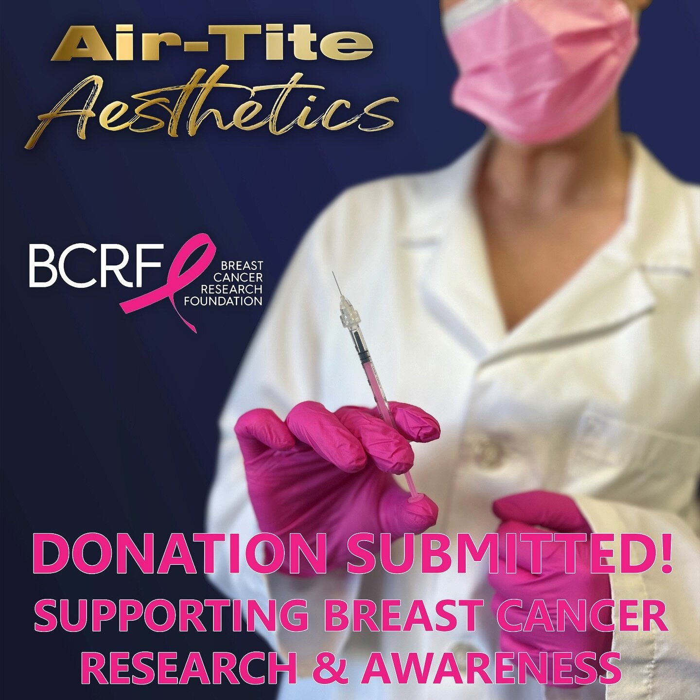We are excited to announce we recently made our largest breast cancer donation yet thanks to you all! A portion of every purchase of one of our pink products (MinimLL Syringes, Pink Gloves, and Pink Masks) contributes to our quarterly donation to var